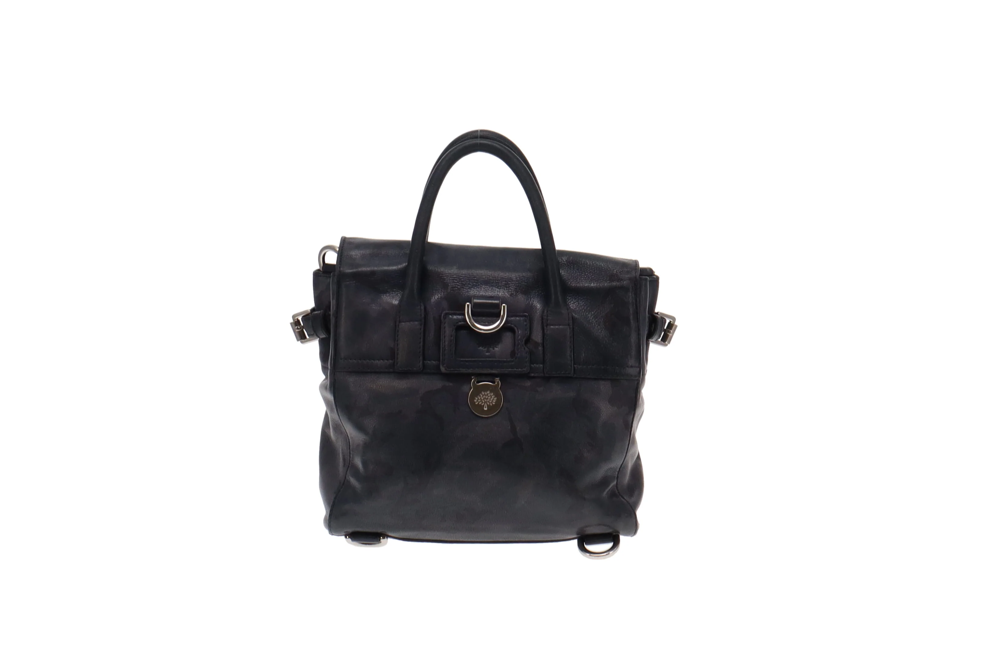 Mulberry Navy Camoflauge Leather Cara Delevigne Backpack - Image 5