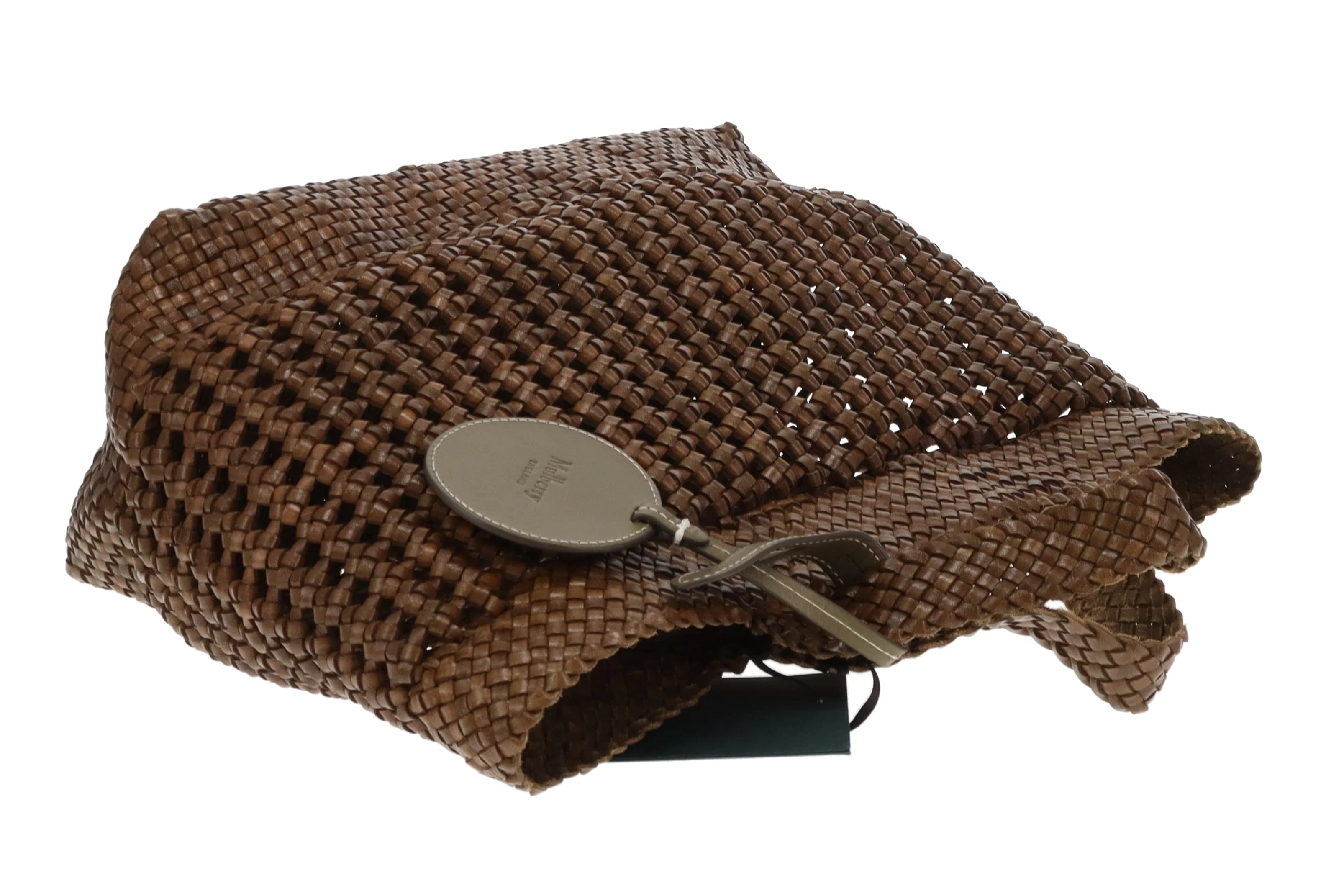 Mulberry Small Woven Tote Linen Green Woven Leather - Image 8