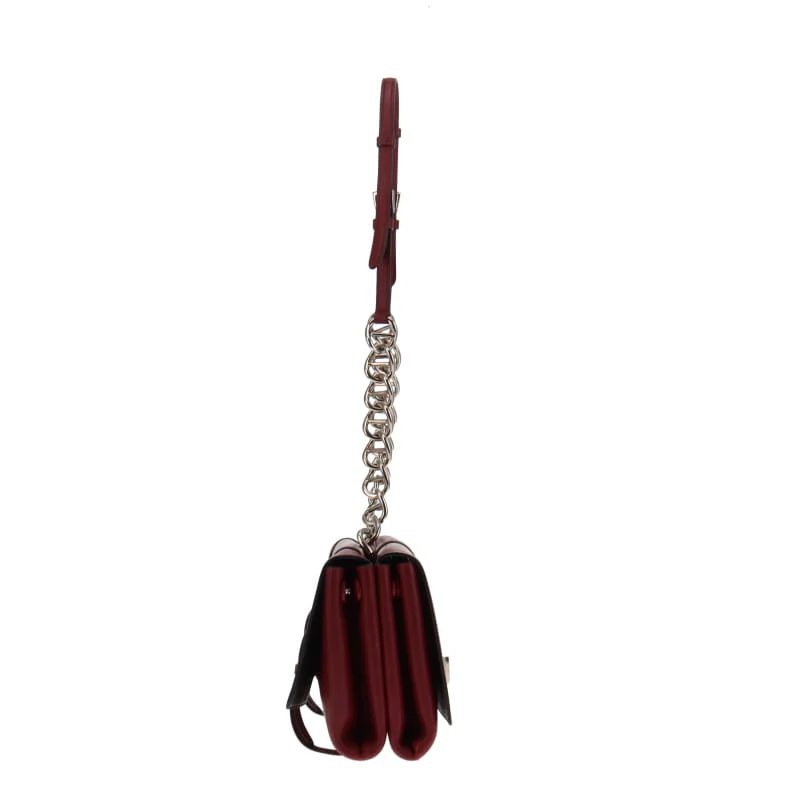 Prada Cerise Vitello Soft Leather Chain Flap Bag - Image 4