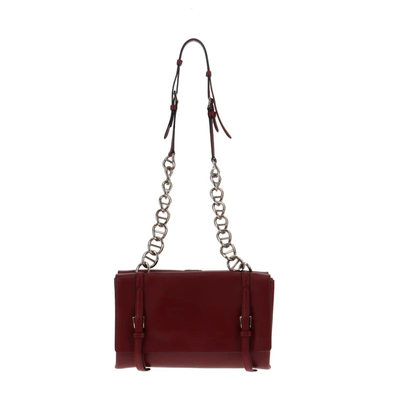 Prada Cerise Vitello Soft Leather Chain Flap Bag - Image 5