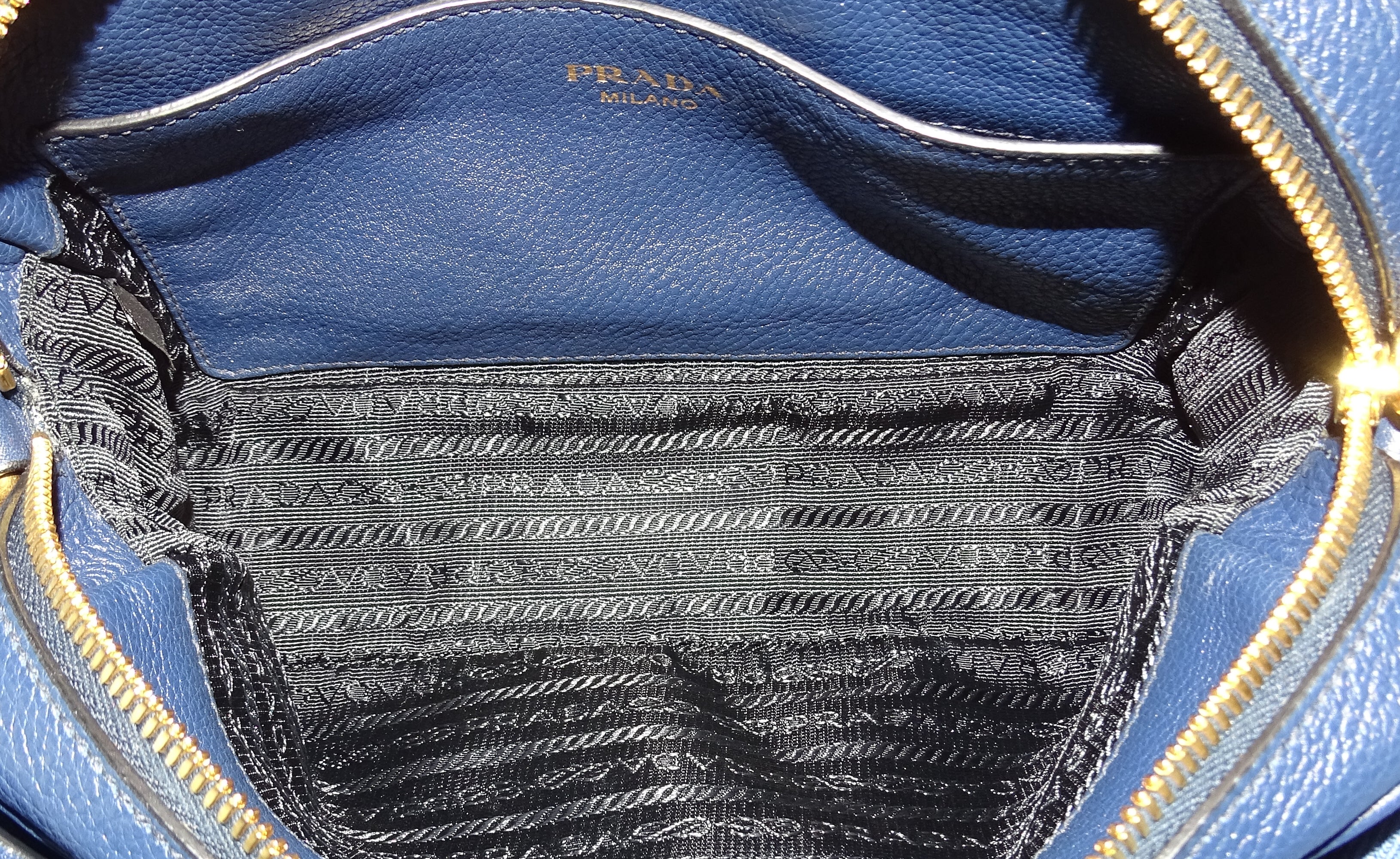 Prada Flap Crossbody Navy GHW - Image 12