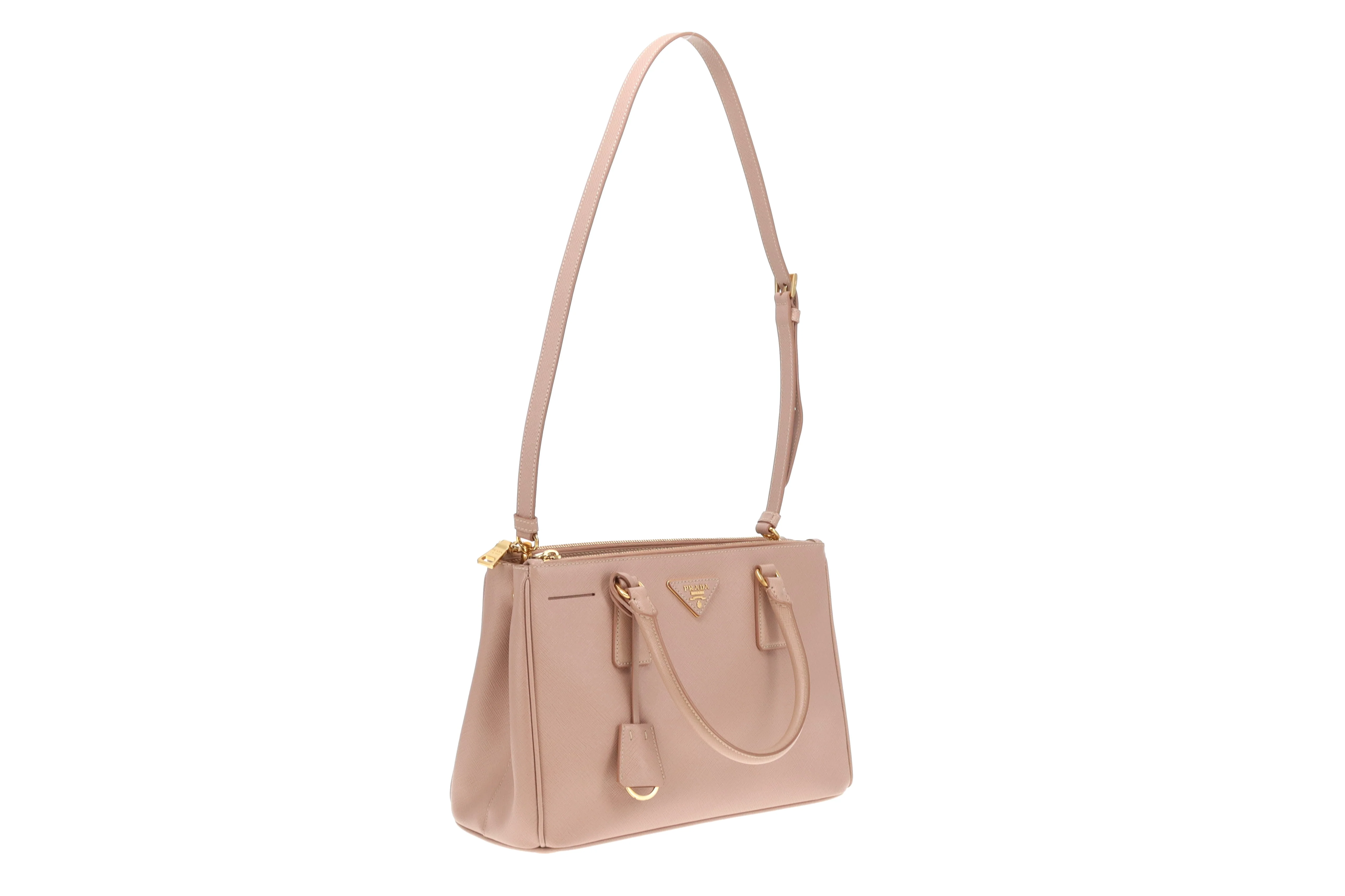 Prada Galleria Double Zip Medium Cammeo Saffiano - Image 13