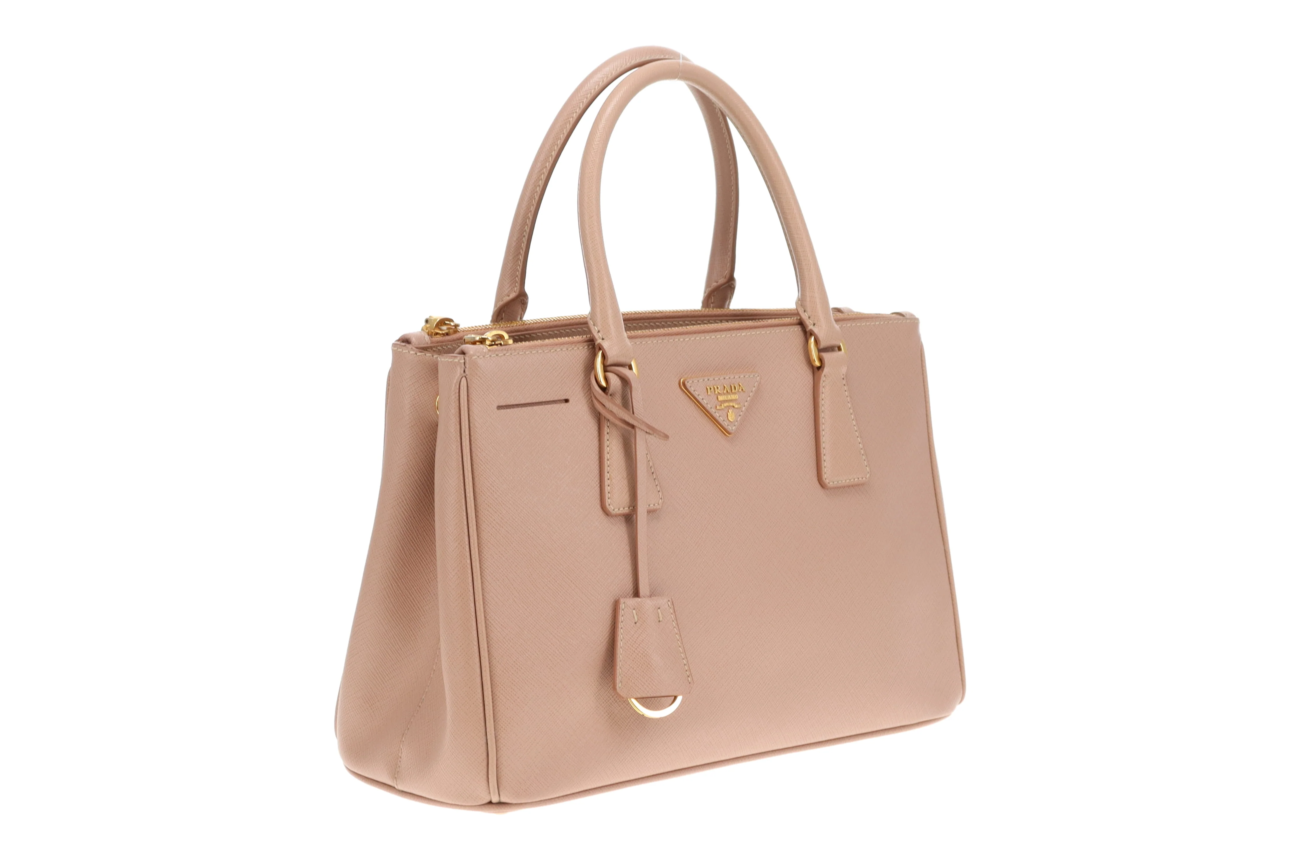 Prada Galleria Double Zip Medium Cammeo Saffiano - Image 4