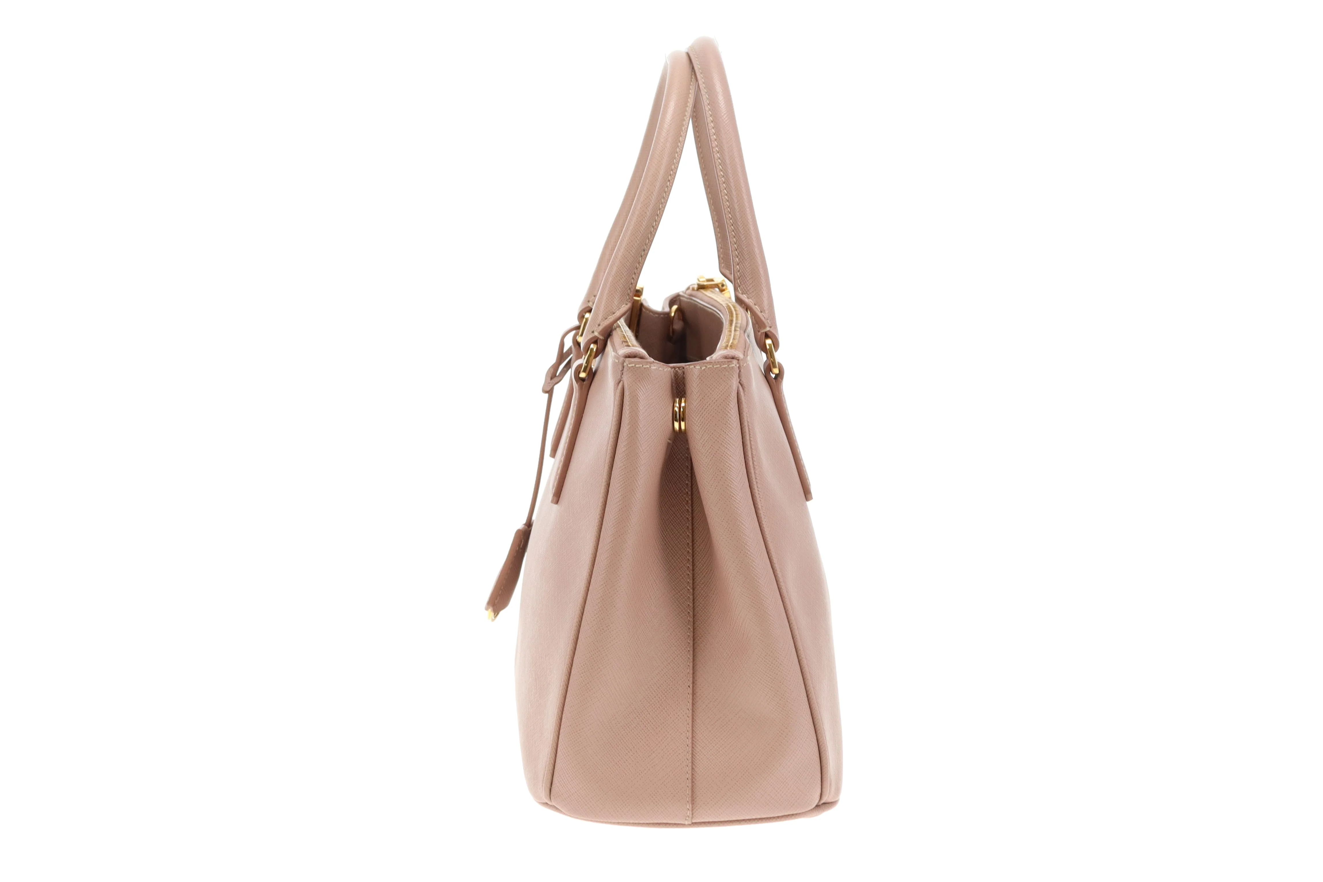 Prada Galleria Double Zip Medium Cammeo Saffiano - Image 7