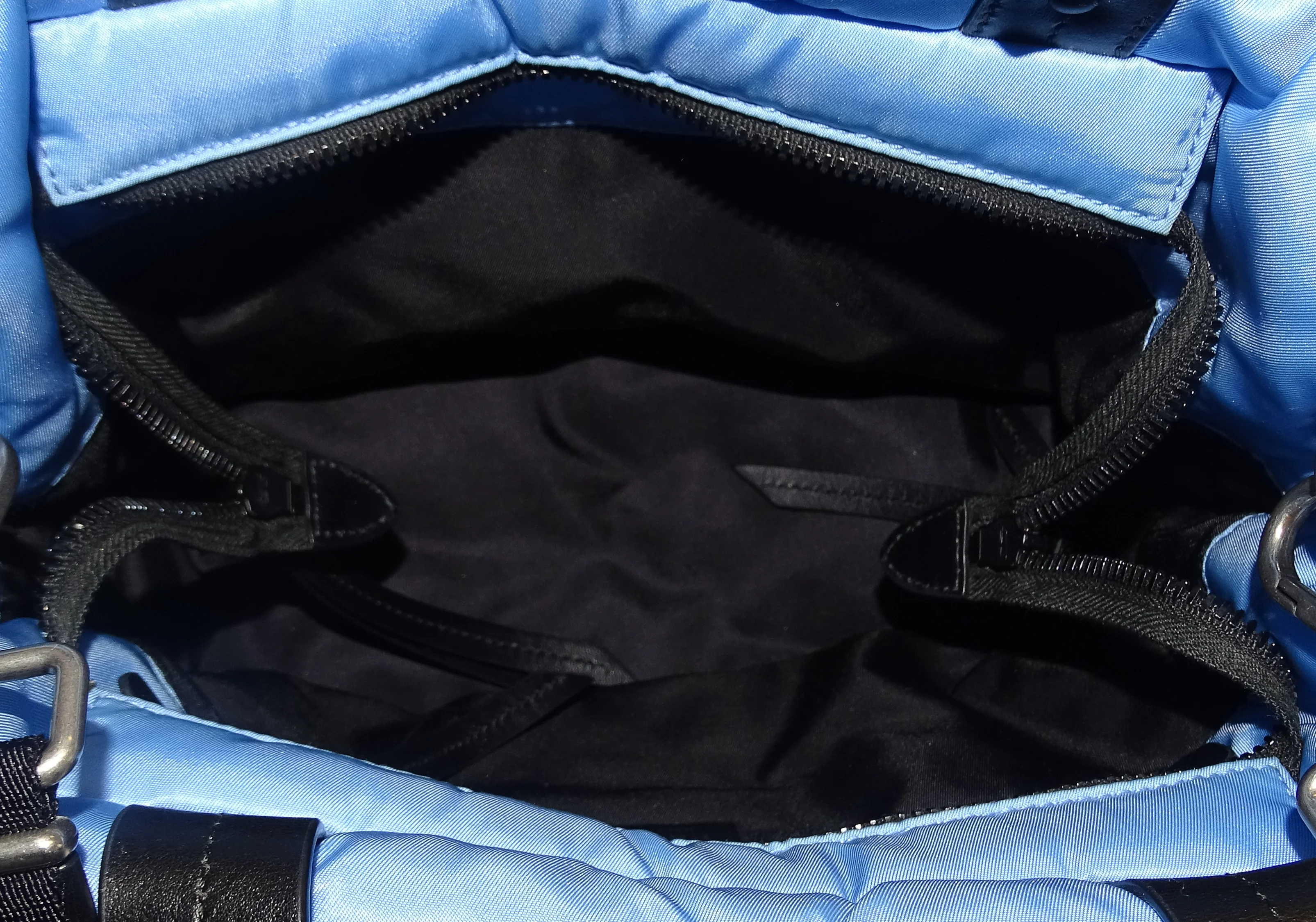 Prada Puffer Tote Small Blue Nylon - Image 12