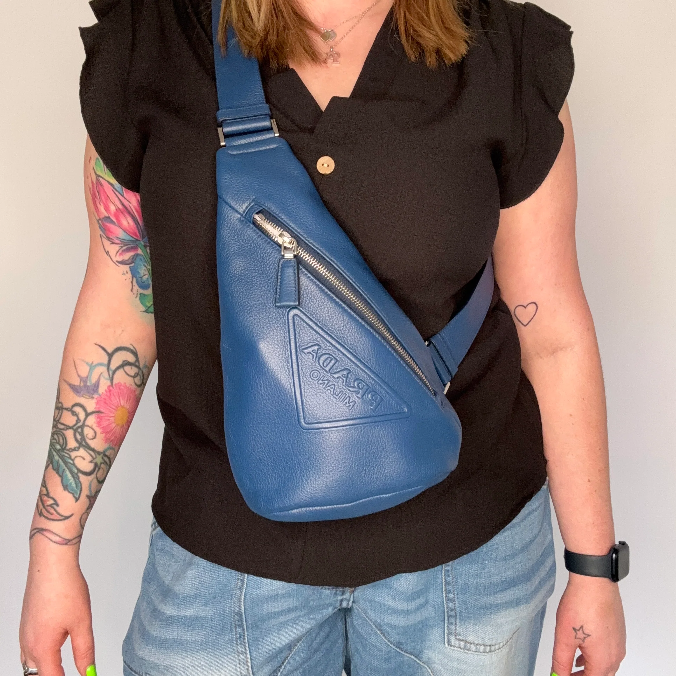 Prada Sling Bag Cobalto Triangle - Image 2