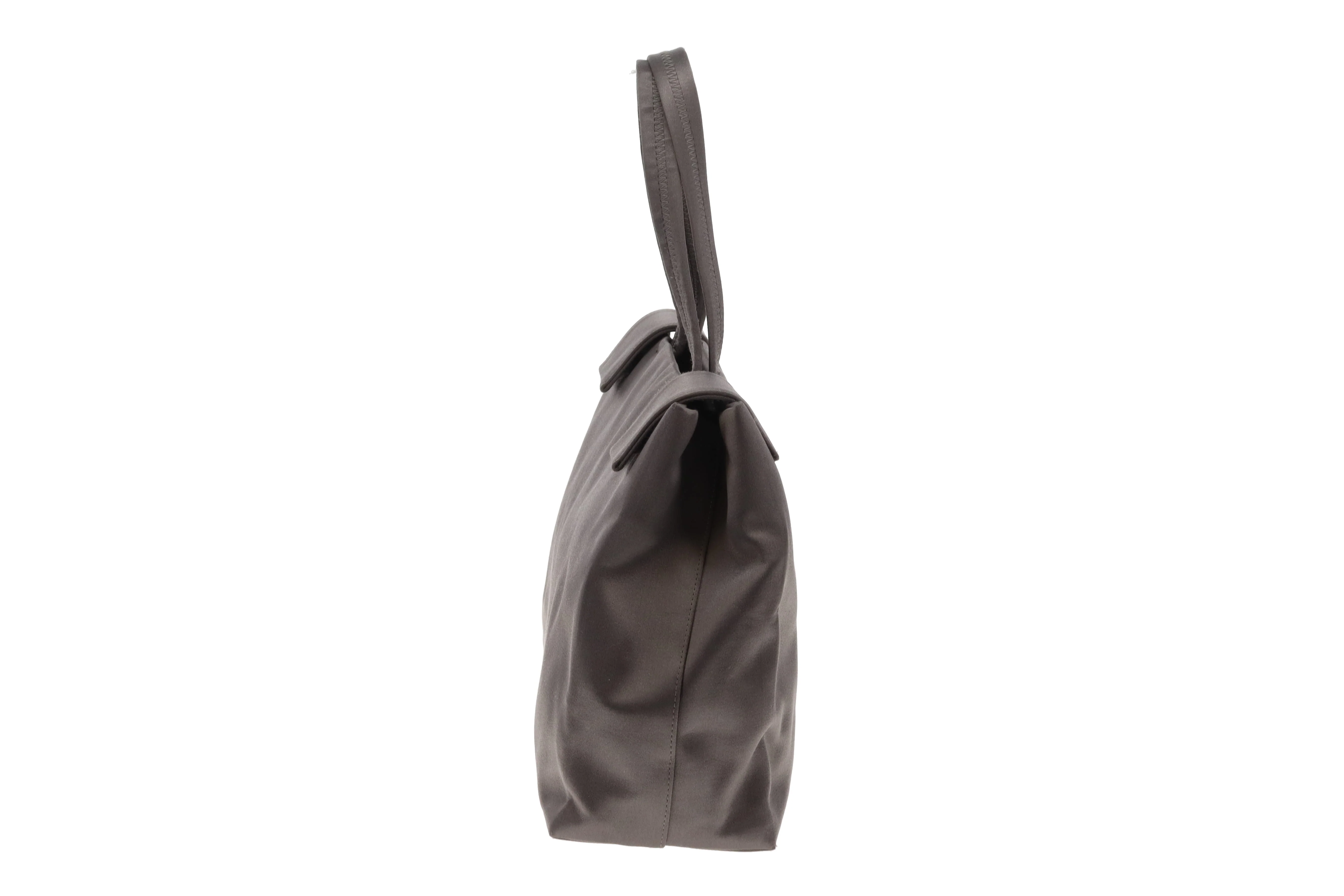 Prada Top Handle Bag Silver Satin - Image 6