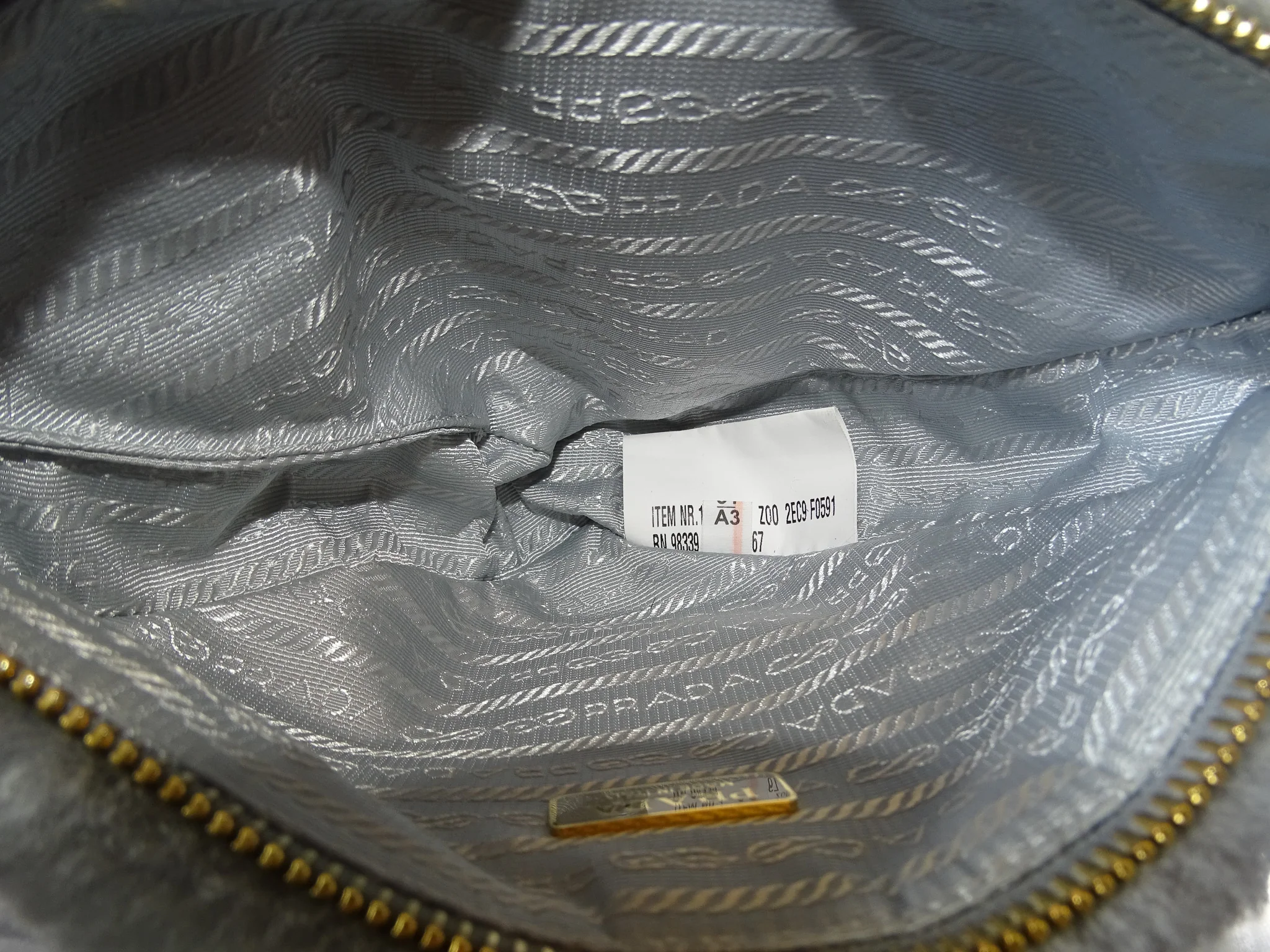 Prada Triangle Shearling Crossbody Bag - Image 15