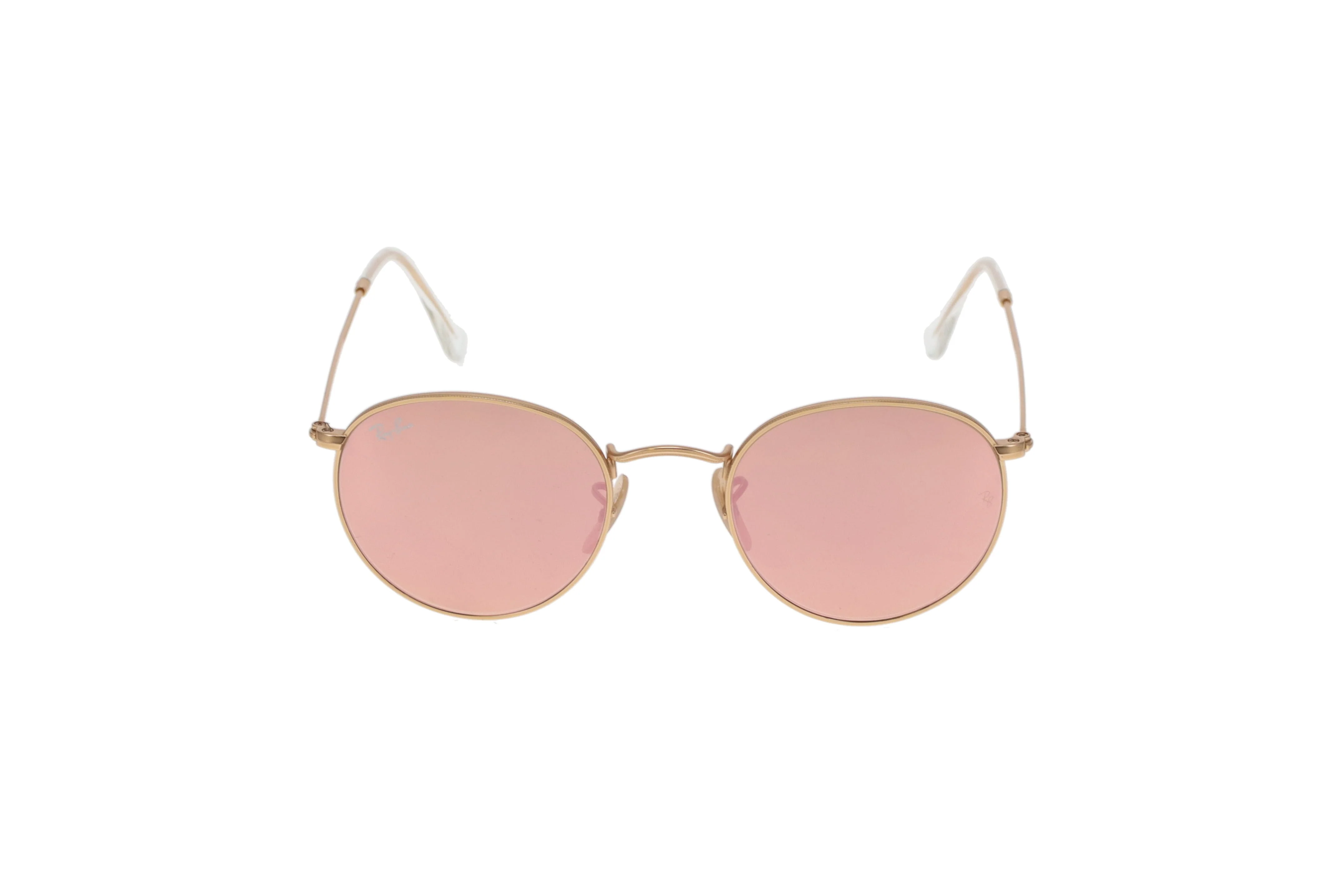 Ray-Ban Round Lens Sunglasses Rose Gold and Pink Mirror Lens