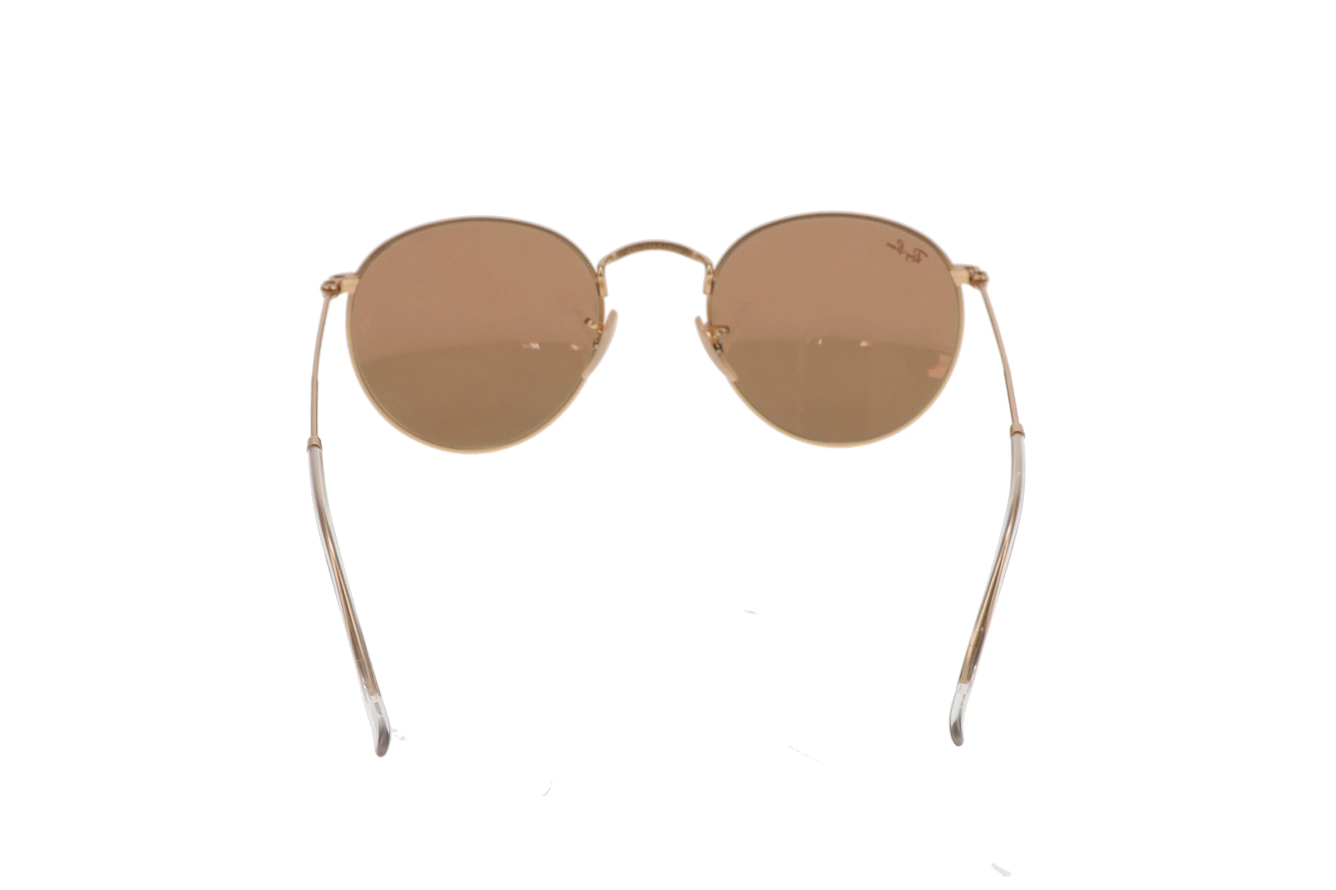 Ray-Ban Round Lens Sunglasses Rose Gold and Pink Mirror Lens - Image 5