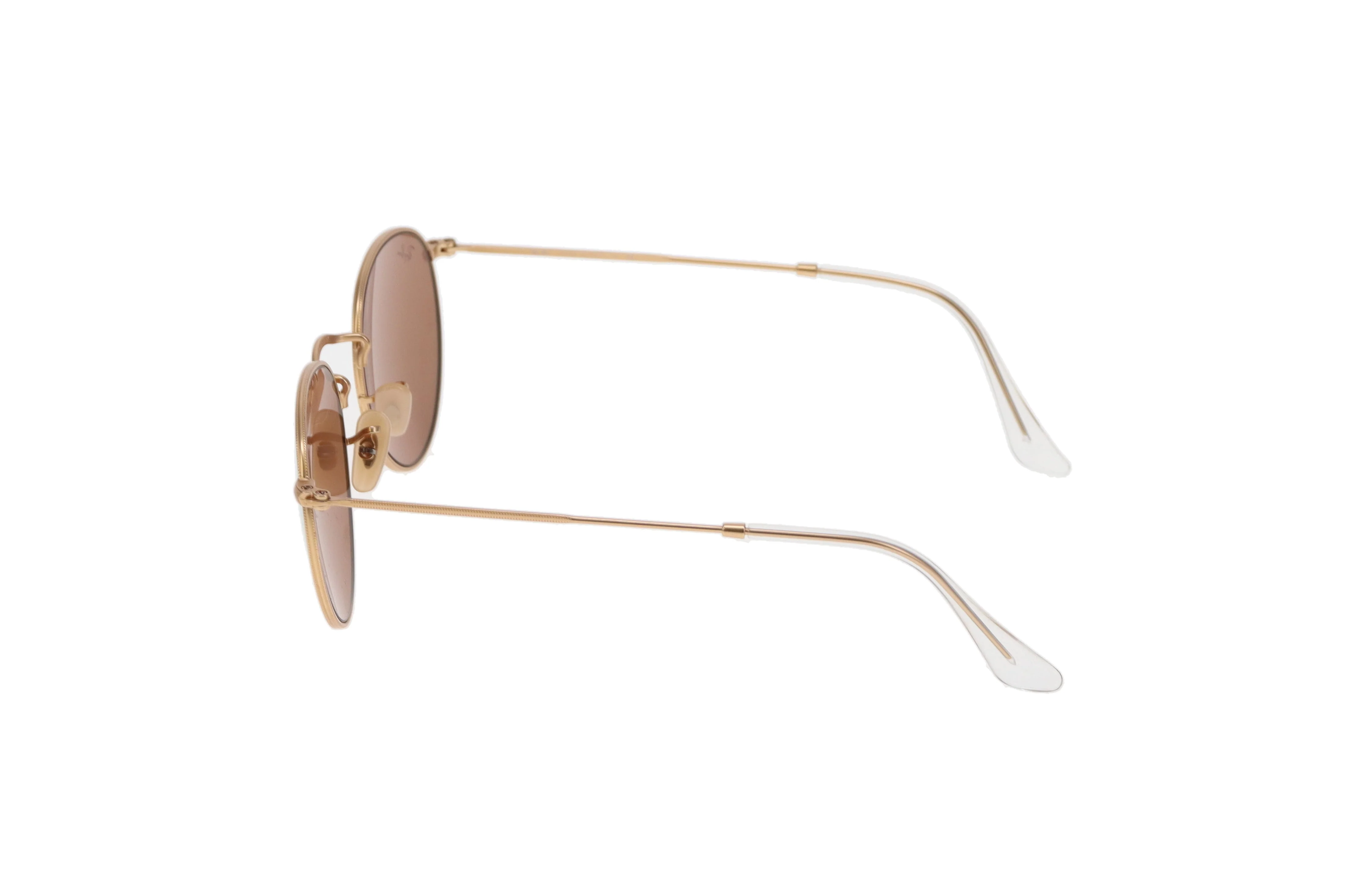 Ray-Ban Round Lens Sunglasses Rose Gold and Pink Mirror Lens - Image 6