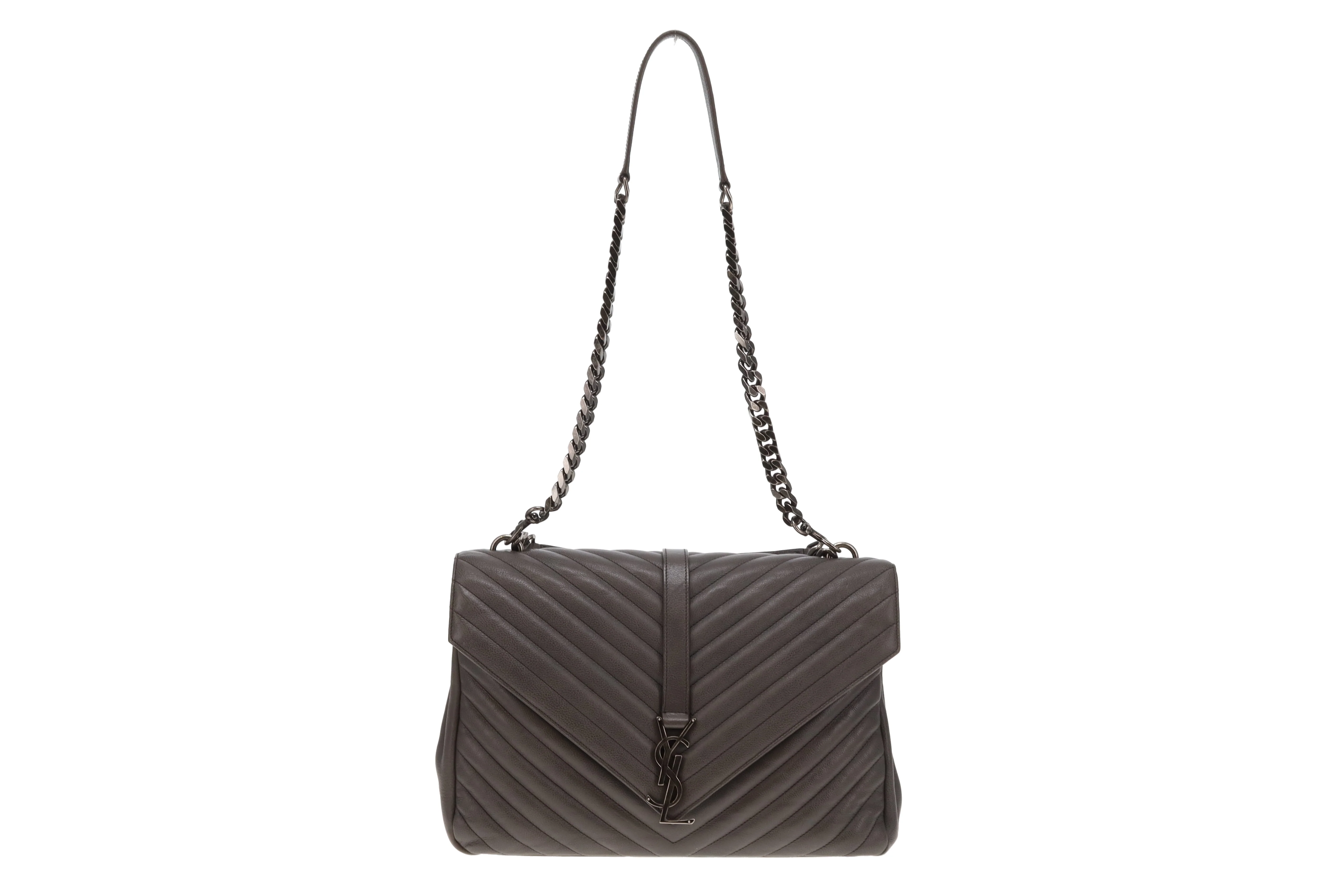 Saint Laurent College Bag Large Grey 2015 - Image 3