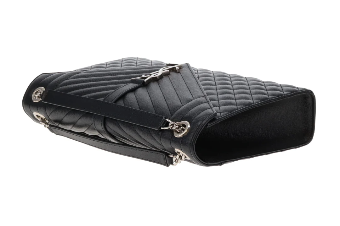 Saint Laurent Envelope Satchel Large Black SHW 2018 - Image 10