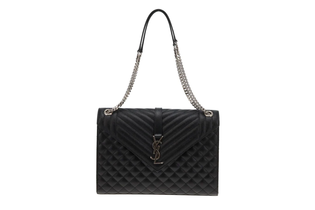 Saint Laurent Envelope Satchel Large Black SHW 2018 - Image 11