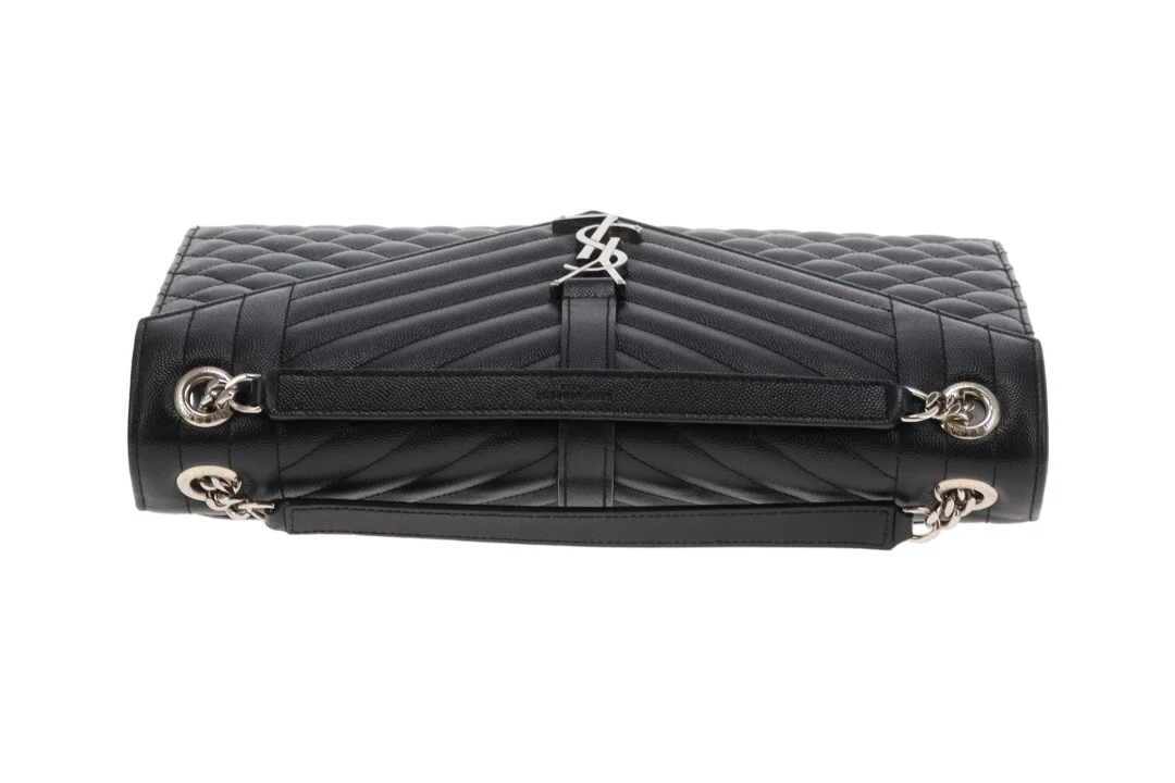 Saint Laurent Envelope Satchel Large Black SHW 2018 - Image 6