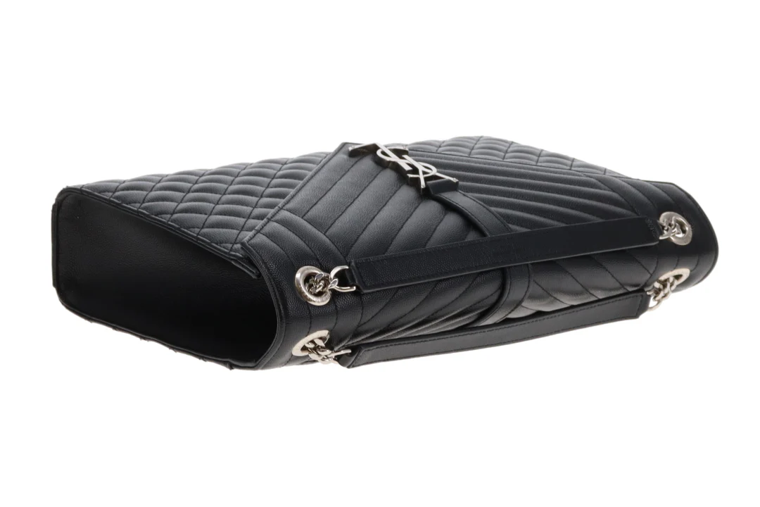 Saint Laurent Envelope Satchel Large Black SHW 2018 - Image 7