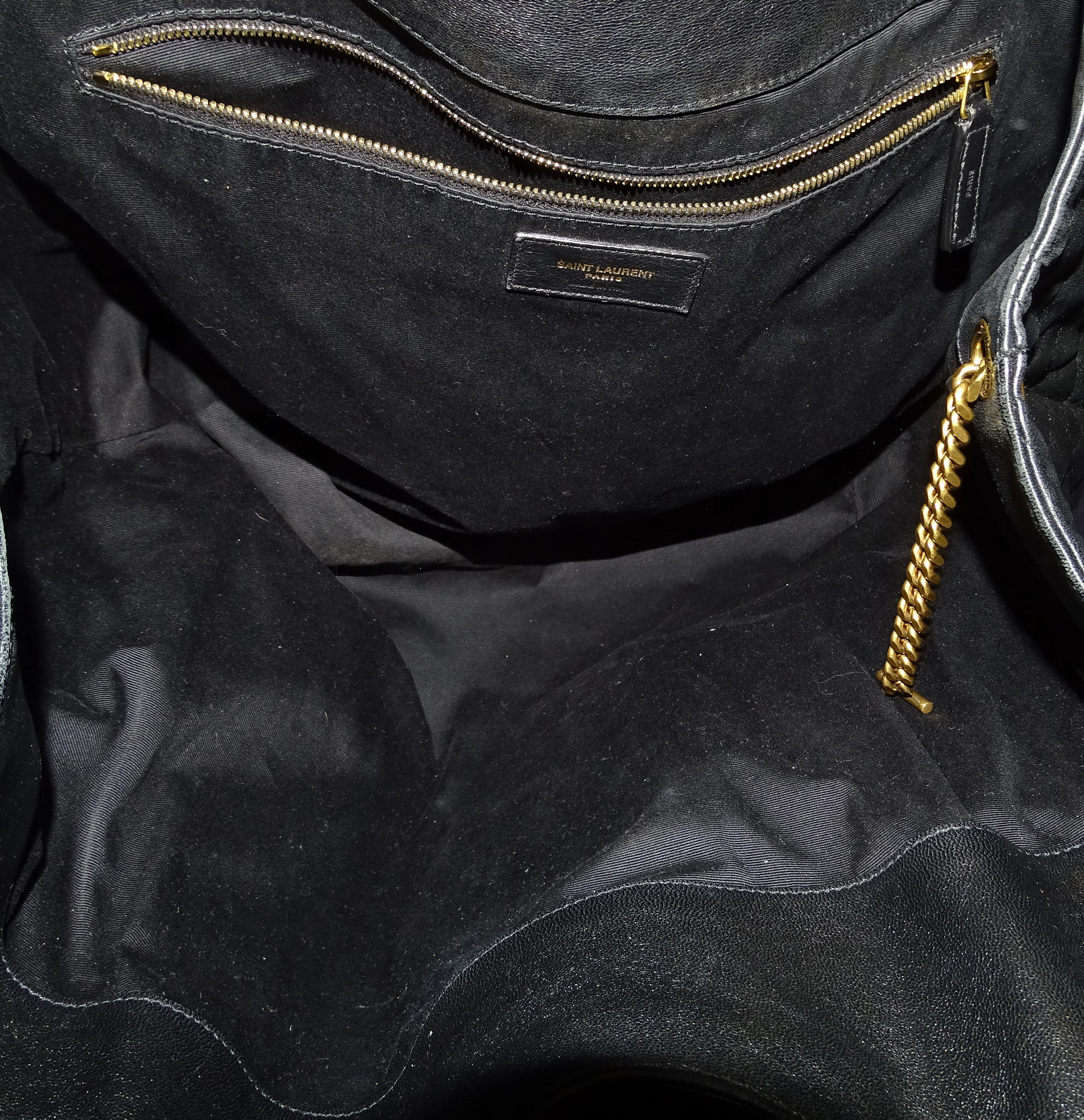 Saint Laurent Icare Tote Black Gold HW - Image 11