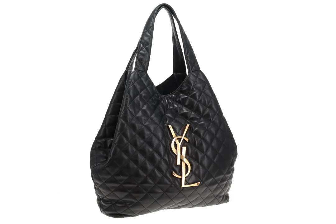 Saint Laurent Icare Tote Black Gold HW - Image 4
