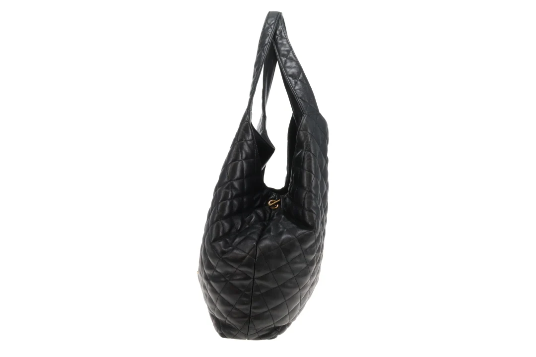 Saint Laurent Icare Tote Black Gold HW - Image 7