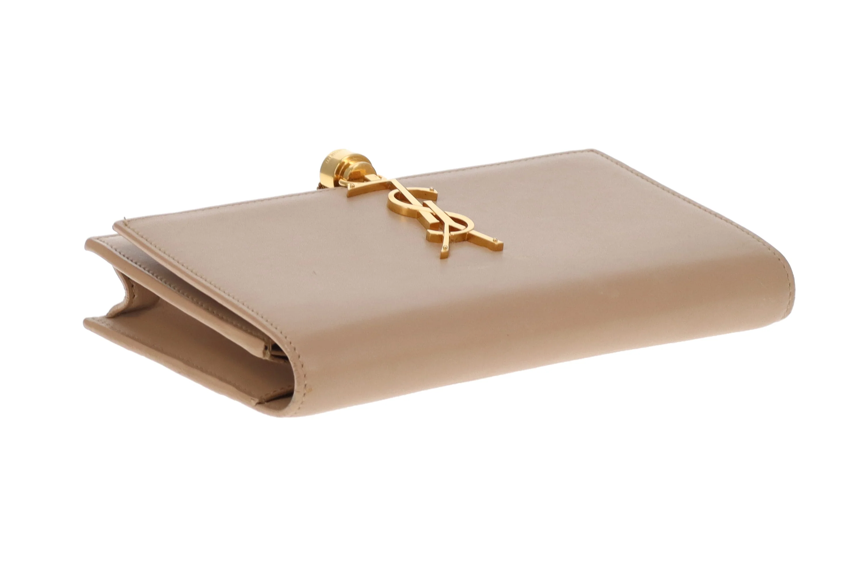 Saint Laurent Kate Wallet on Chain Beige GHW 2017 - Image 10