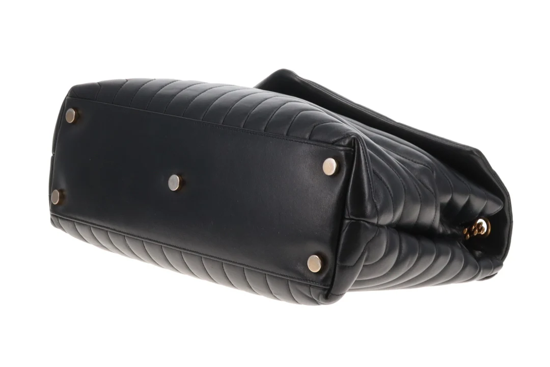 Saint Laurent Loulou Large Black GHW 2018 - Image 11