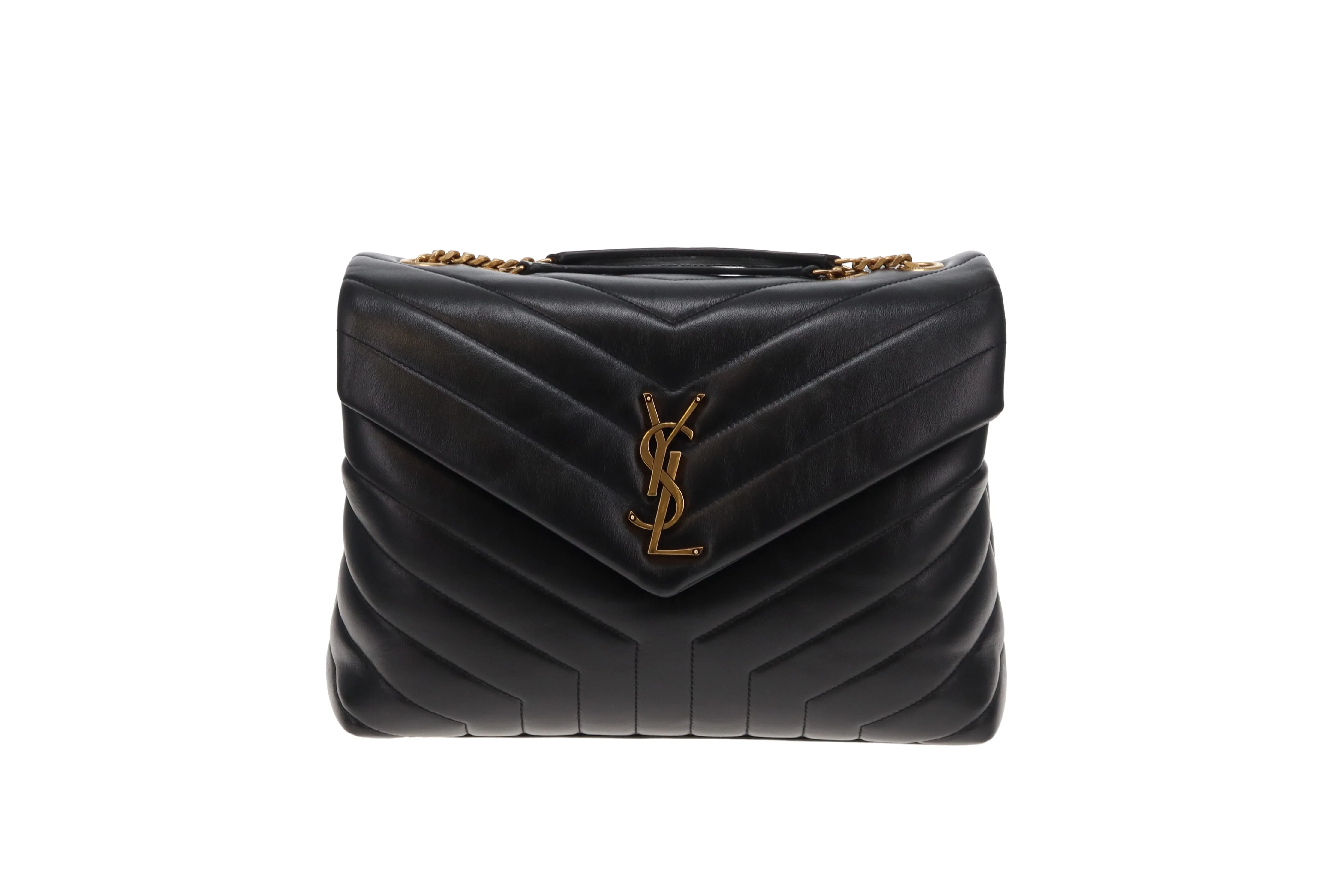 Saint Laurent Loulou Med Black GHW 2019
