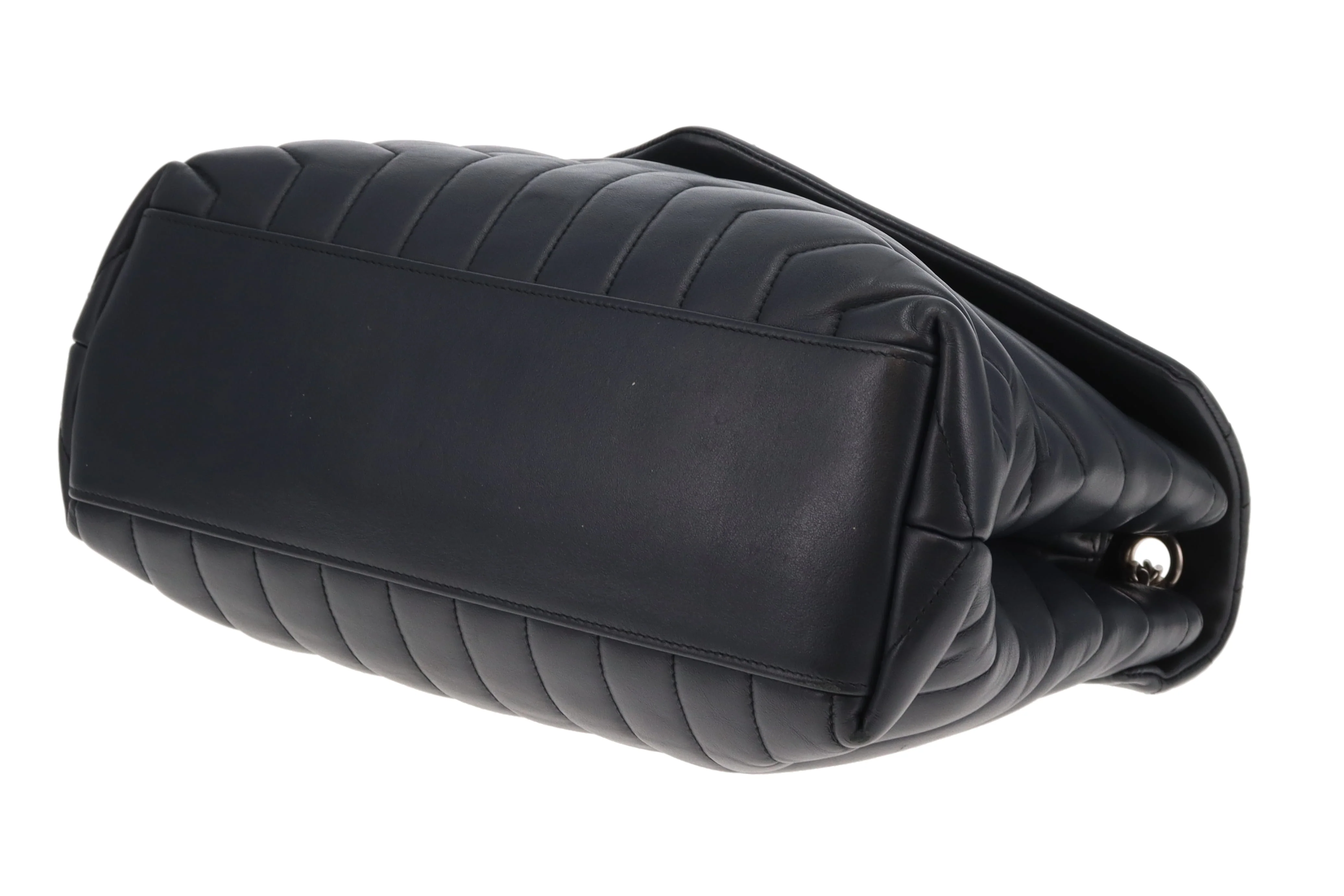 Saint Laurent LouLou Medium In Dark Smog Chevron Leather - Image 11