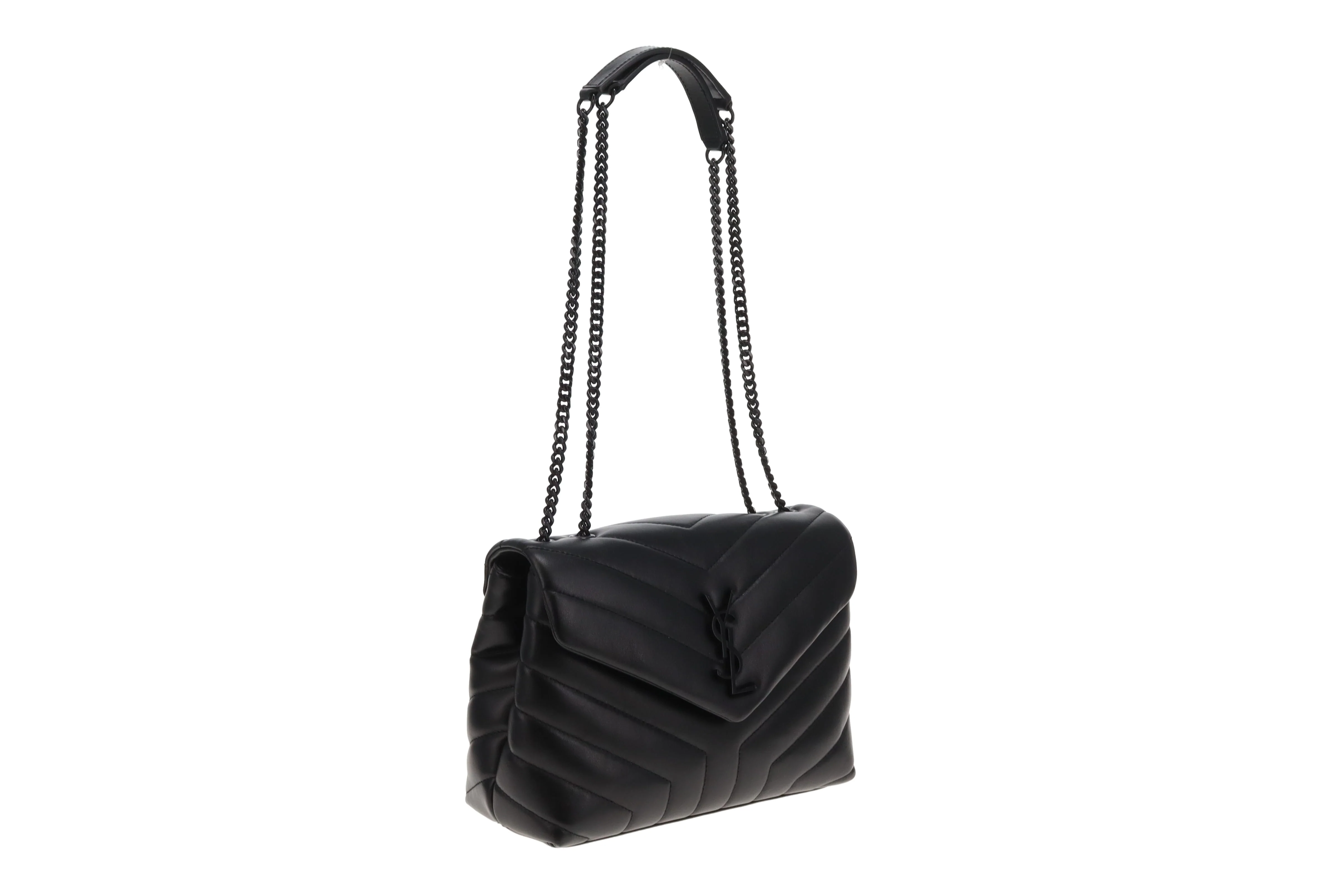 Saint Laurent Loulou Small Black on Black 2023 - Image 5