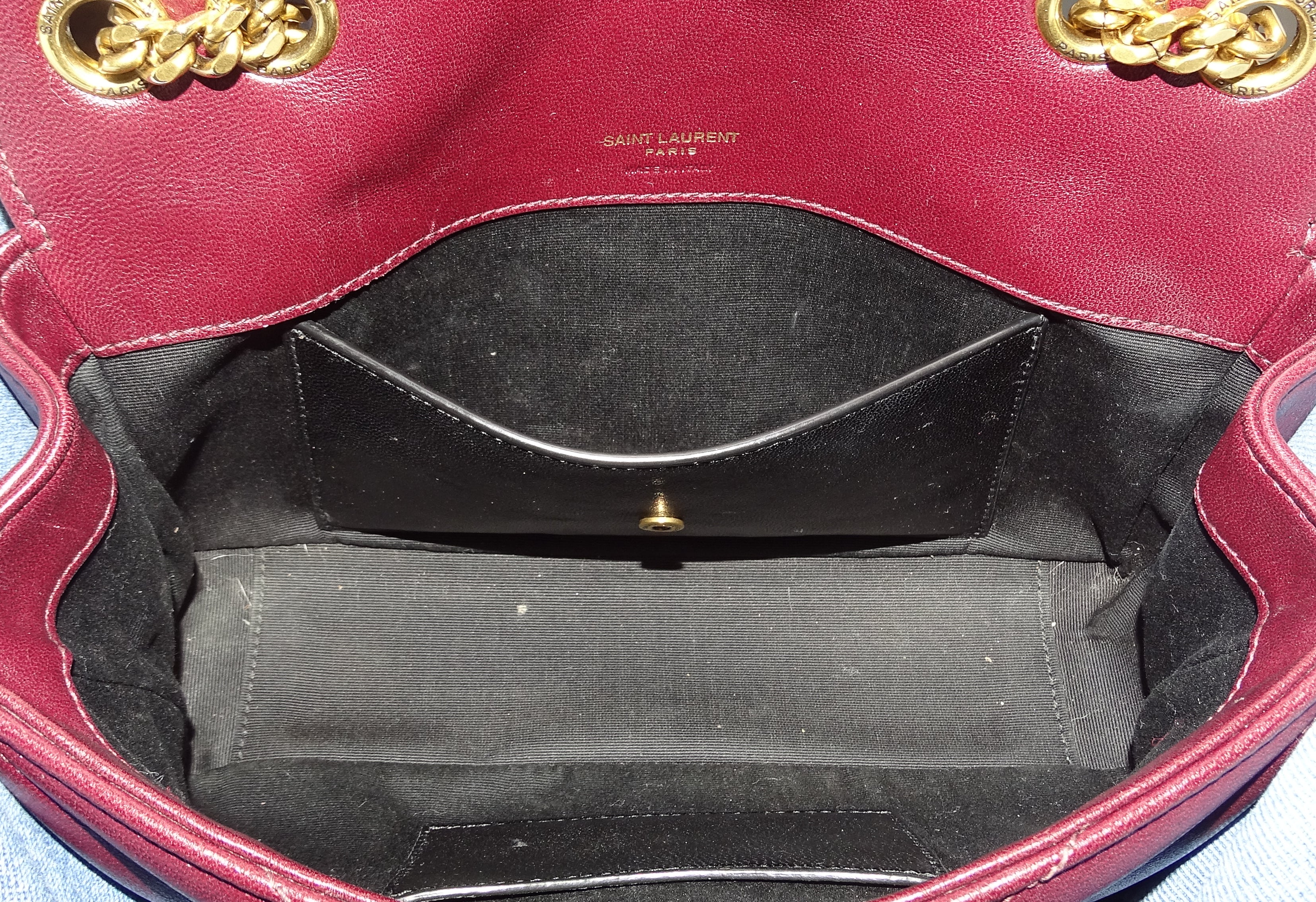Saint Laurent Loulou Small NM Rouge Cabernet GHW 2025 - Image 12