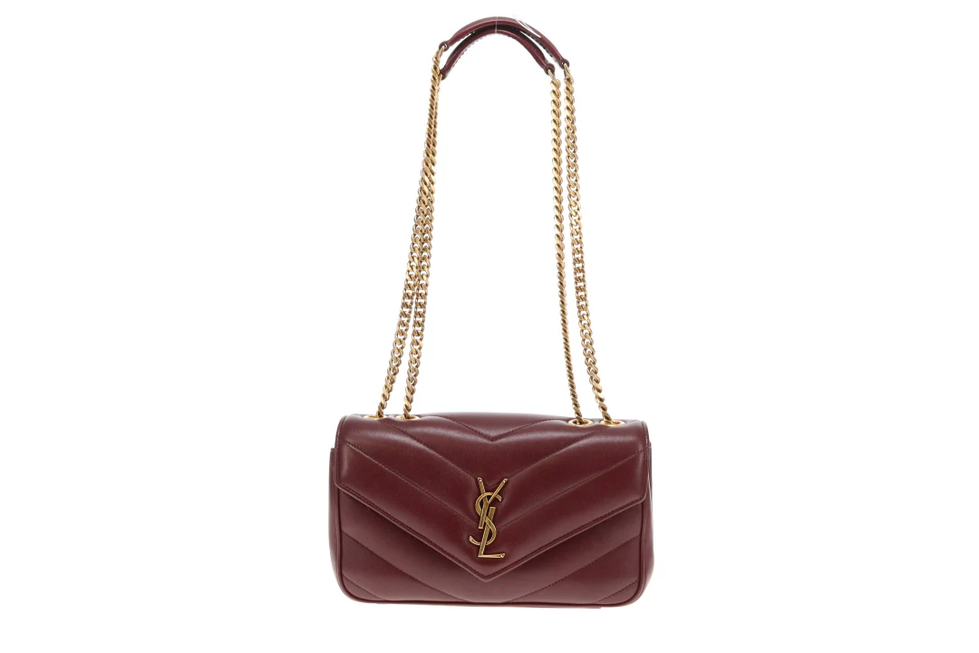 Saint Laurent Loulou Small NM Rouge Cabernet GHW 2025 - Image 3