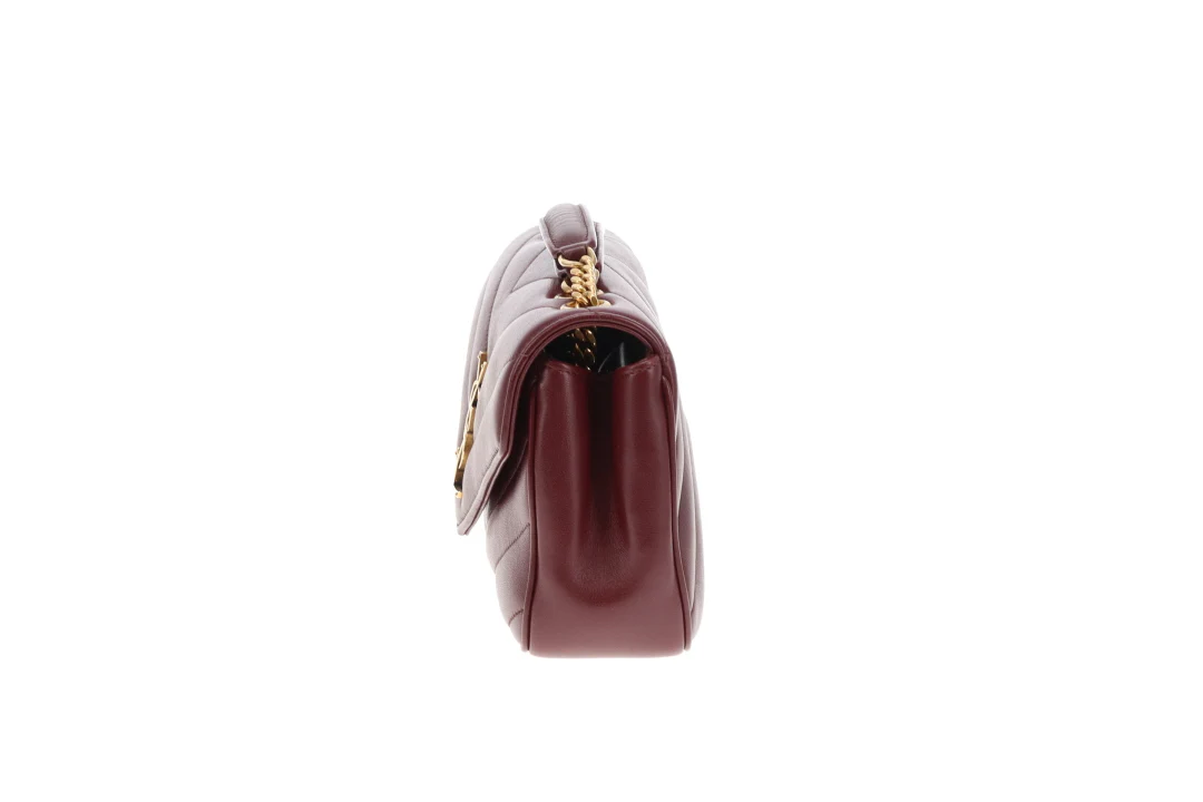 Saint Laurent Loulou Small NM Rouge Cabernet GHW 2025 - Image 8
