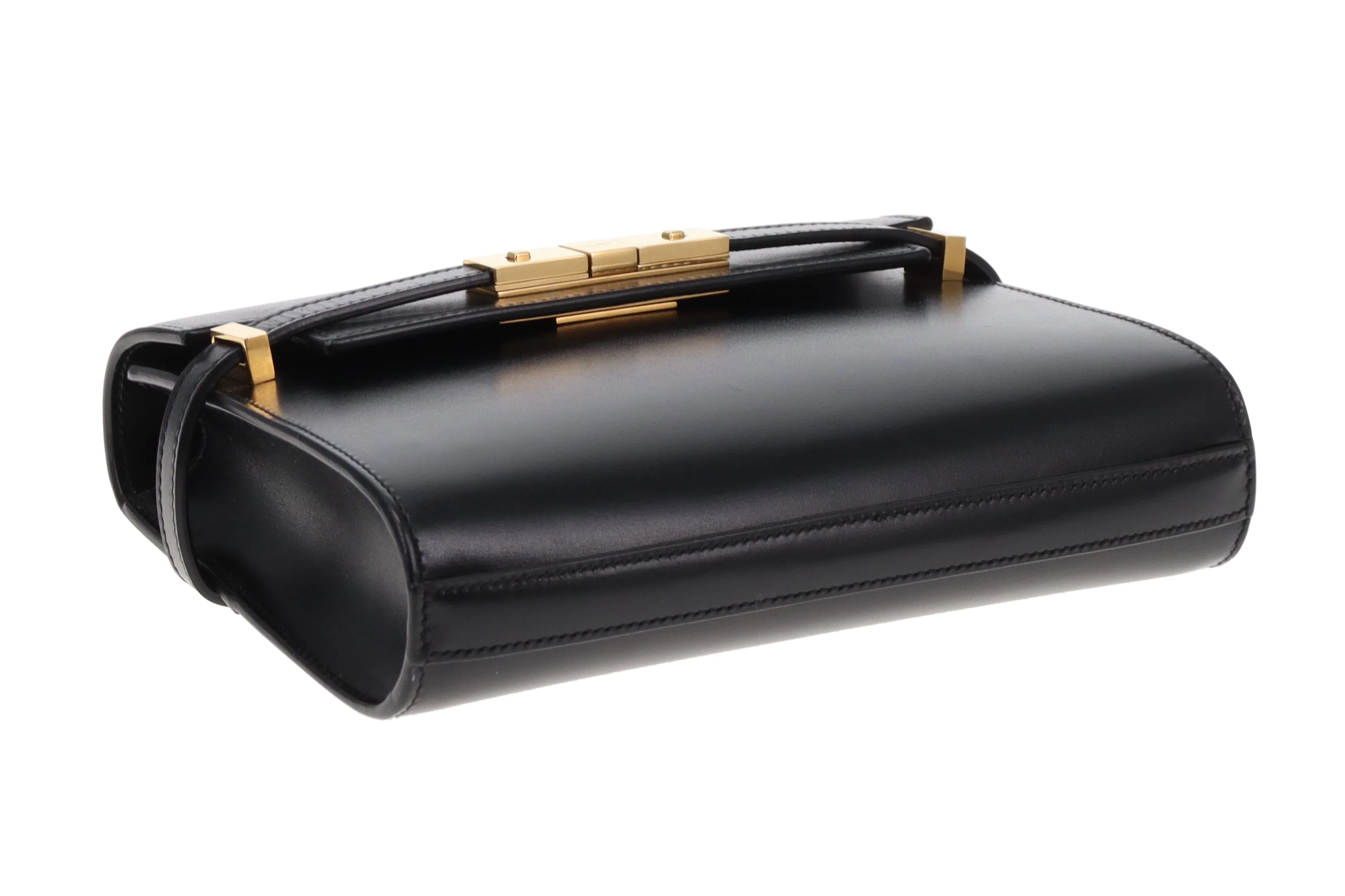 Saint Laurent Manhattan Mini Black Box Leather Shoulder Bag - Image 10
