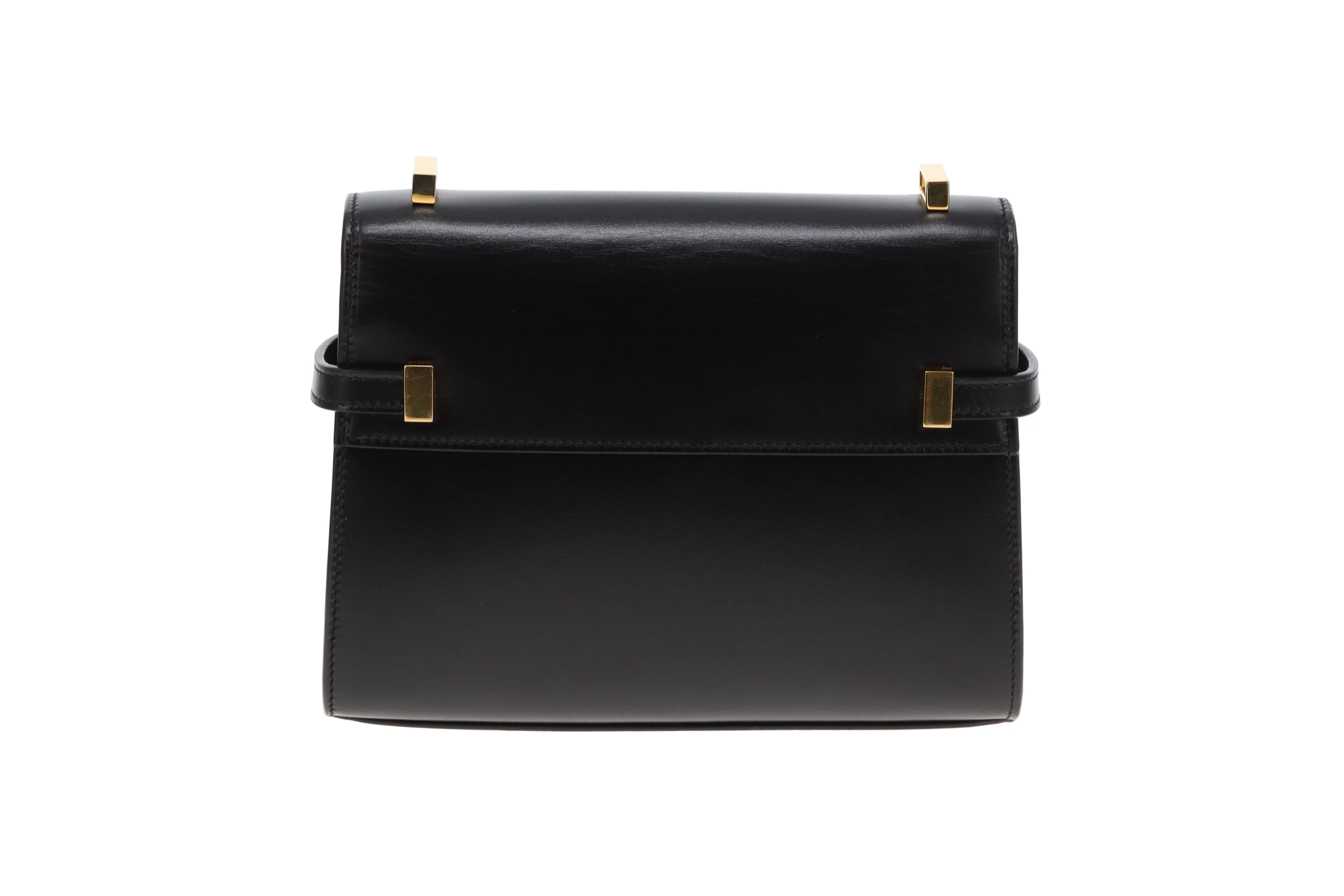 Saint Laurent Manhattan Mini Black Box Leather Shoulder Bag - Image 6