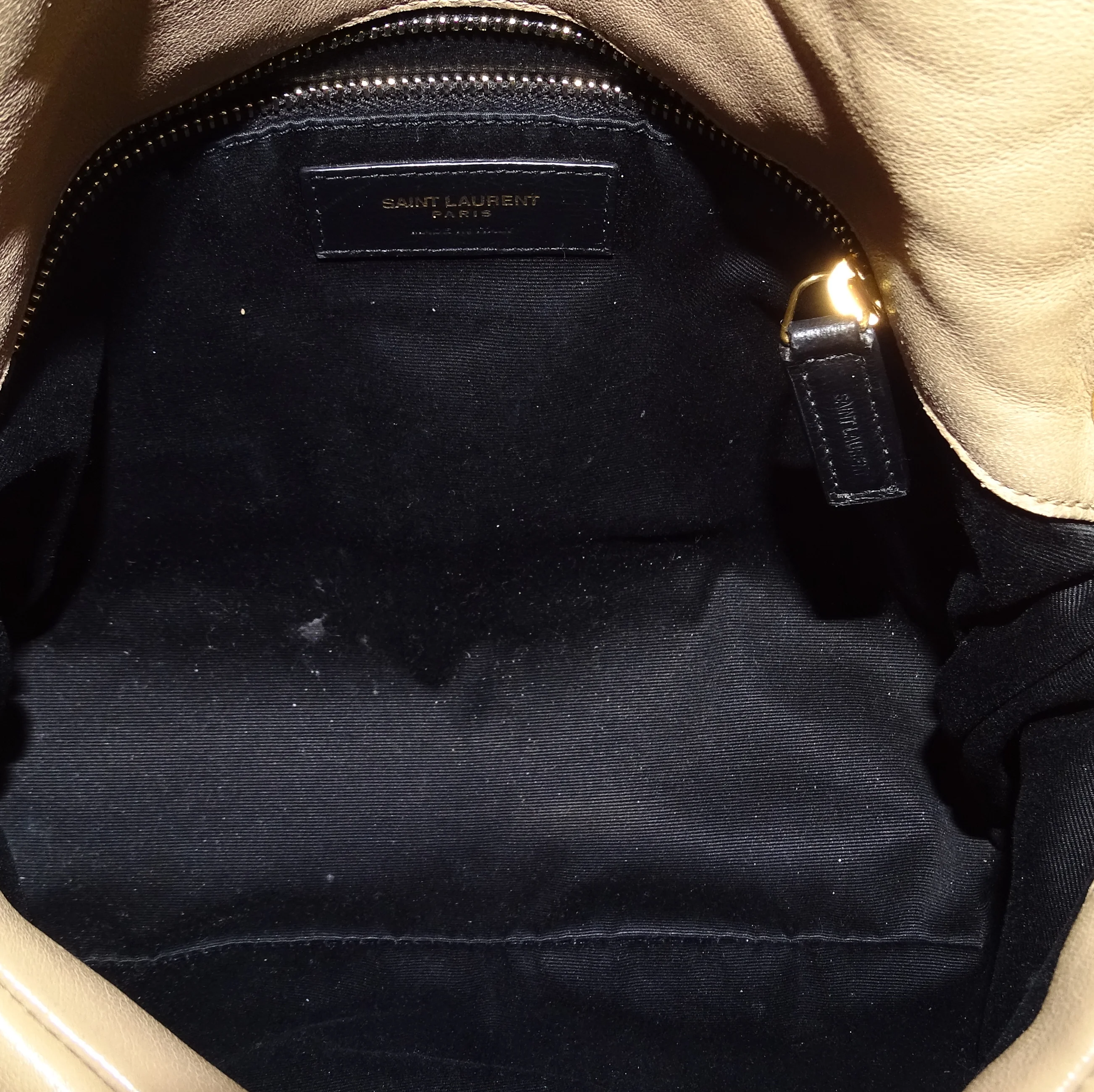 Saint Laurent Puffer Small Beige GHW 2021 - Image 12