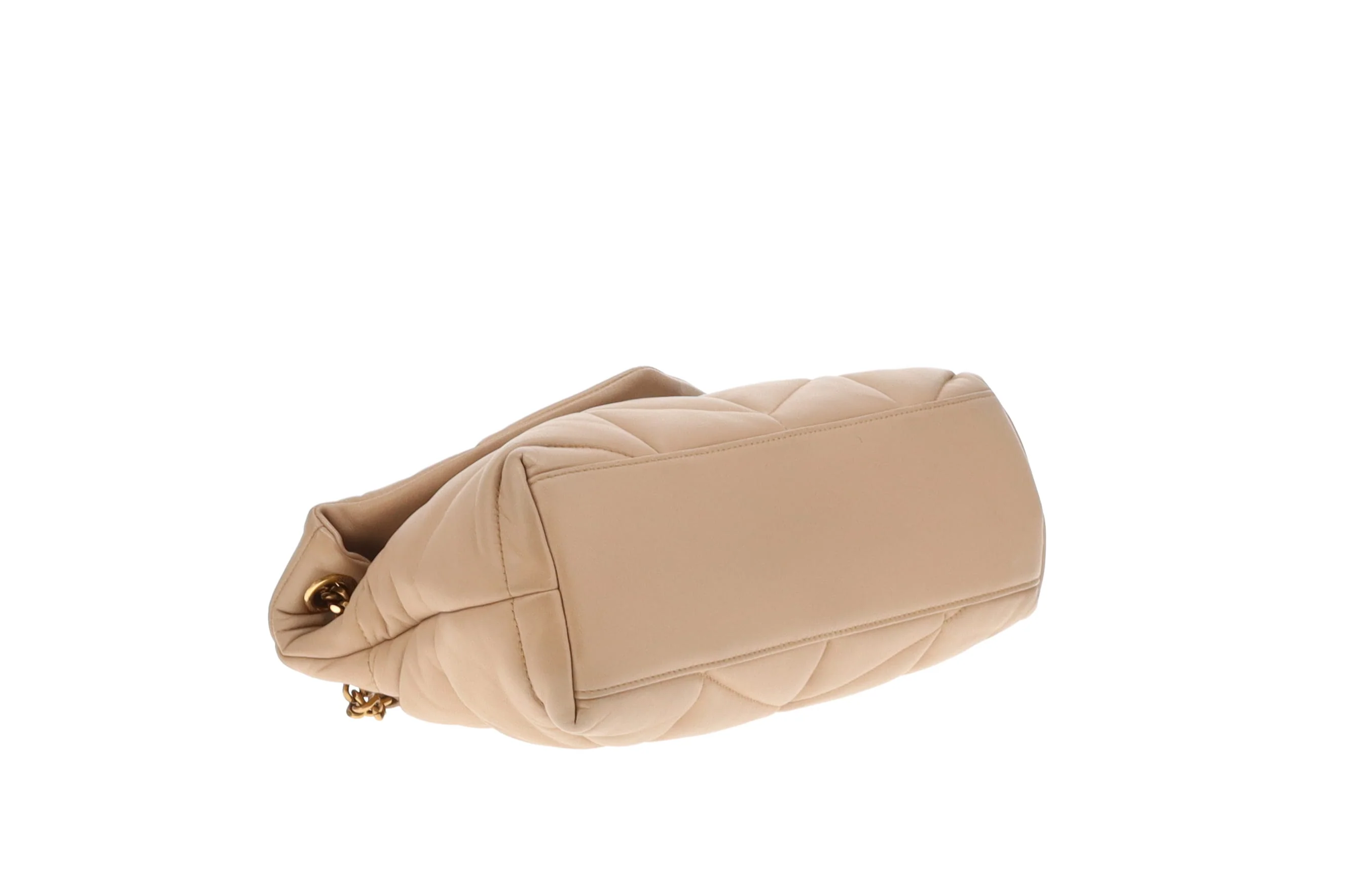 Saint Laurent Puffer Small Beige GHW 2021 - Image 9