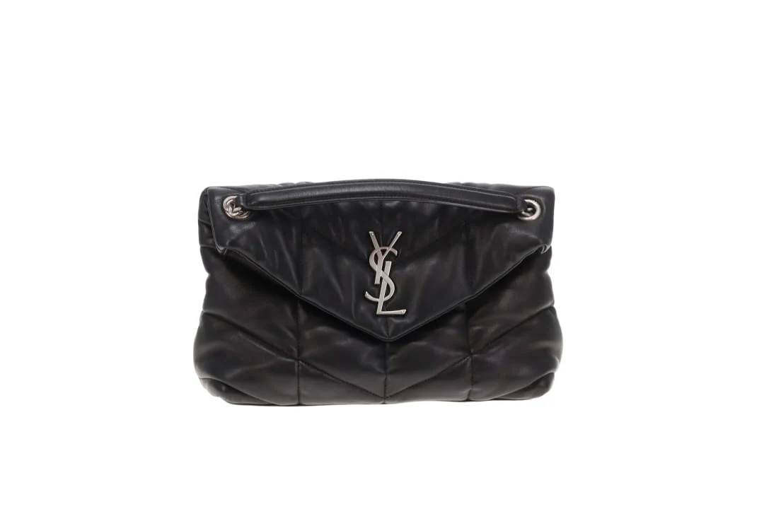 Saint Laurent Puffer Small Black Lambskin Silver HW 2021