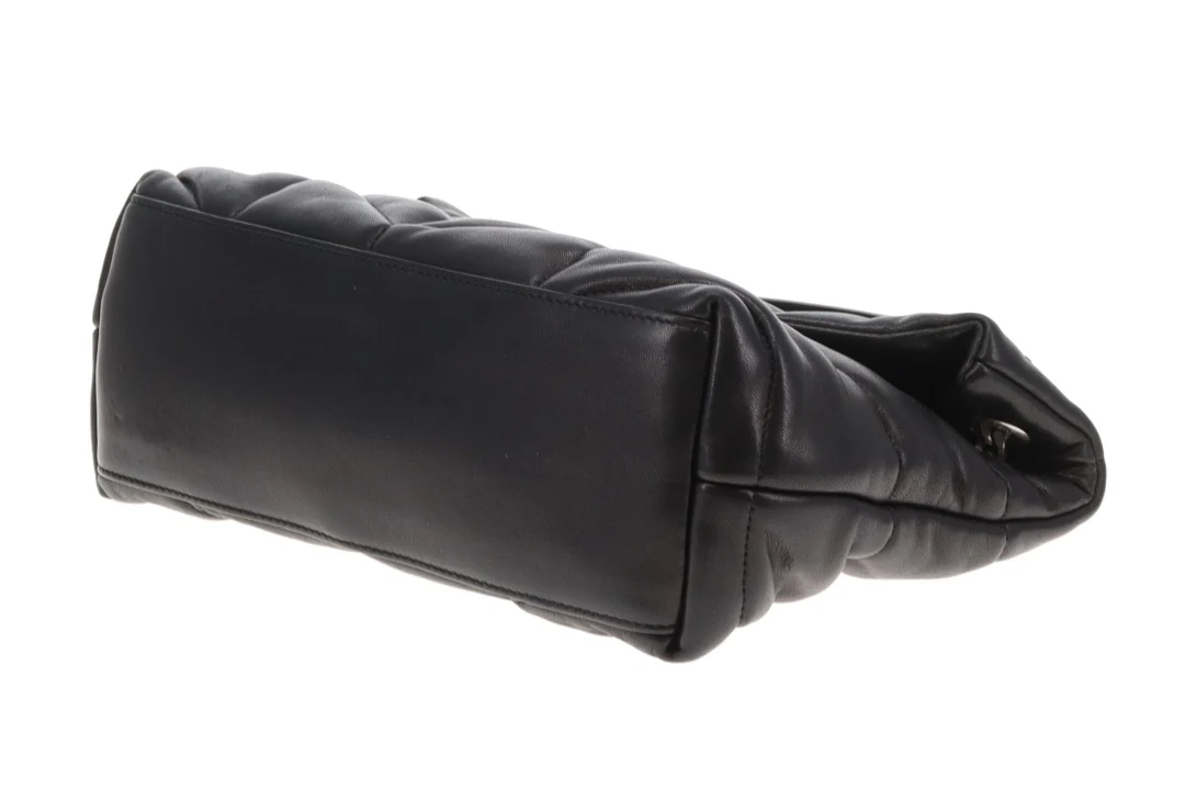 Saint Laurent Puffer Small Black Lambskin Silver HW 2021 - Image 10