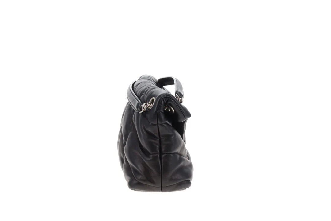 Saint Laurent Puffer Small Black Lambskin Silver HW 2021 - Image 5