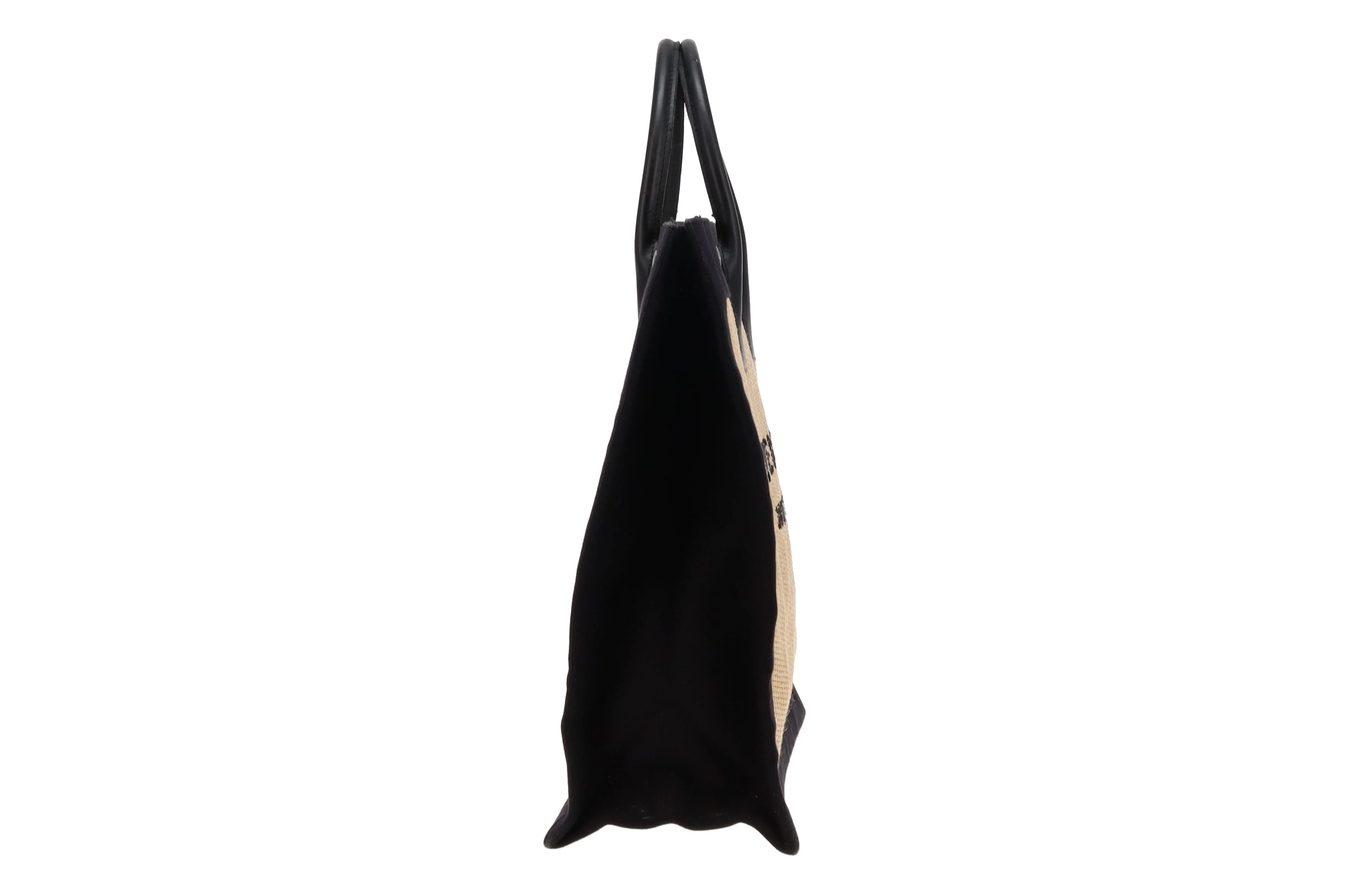 Saint Laurent Rive Gauche Vertical Tote Raffia and Leather - Image 4