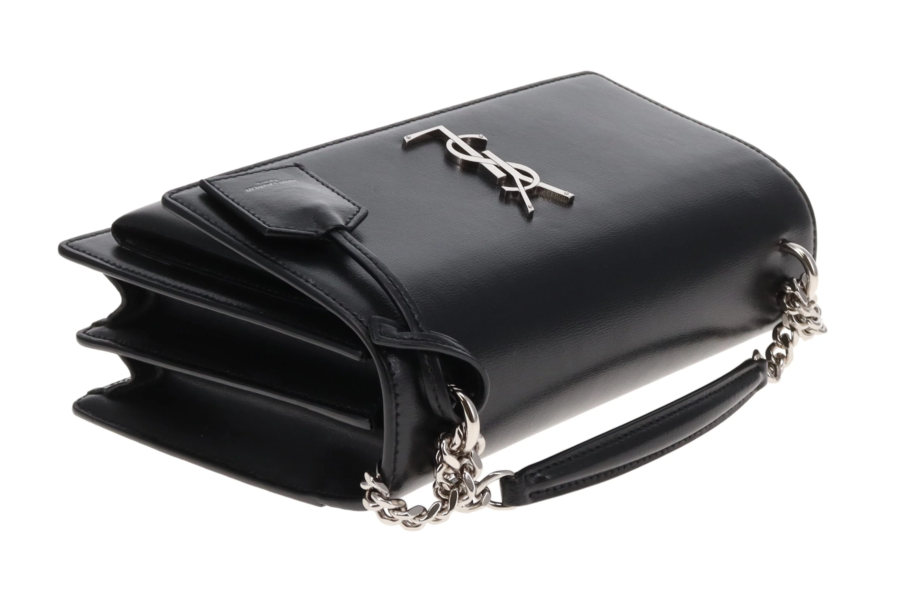 Saint Laurent Sunset Medium Black Leather SHW 2024 - Image 10