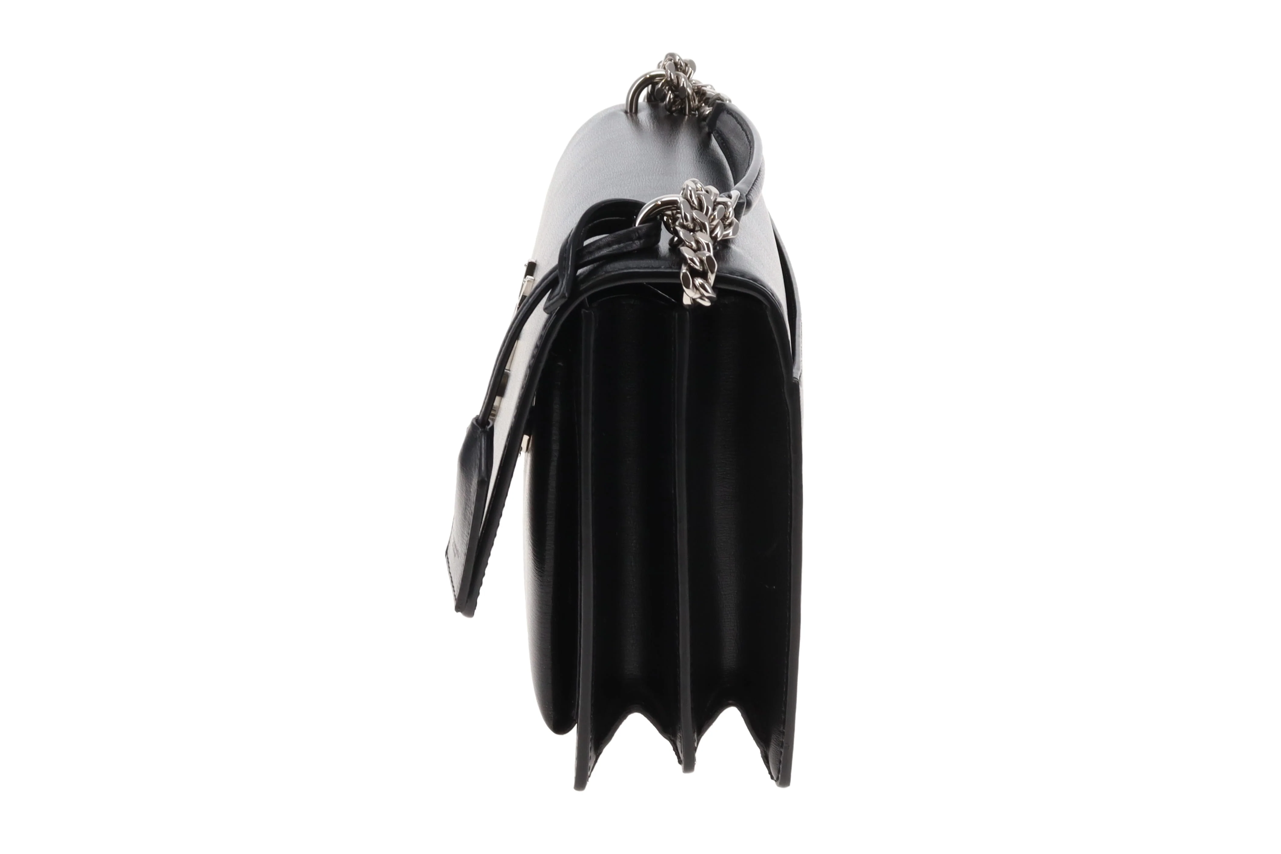 Saint Laurent Sunset Medium Black Leather SHW 2024 - Image 8