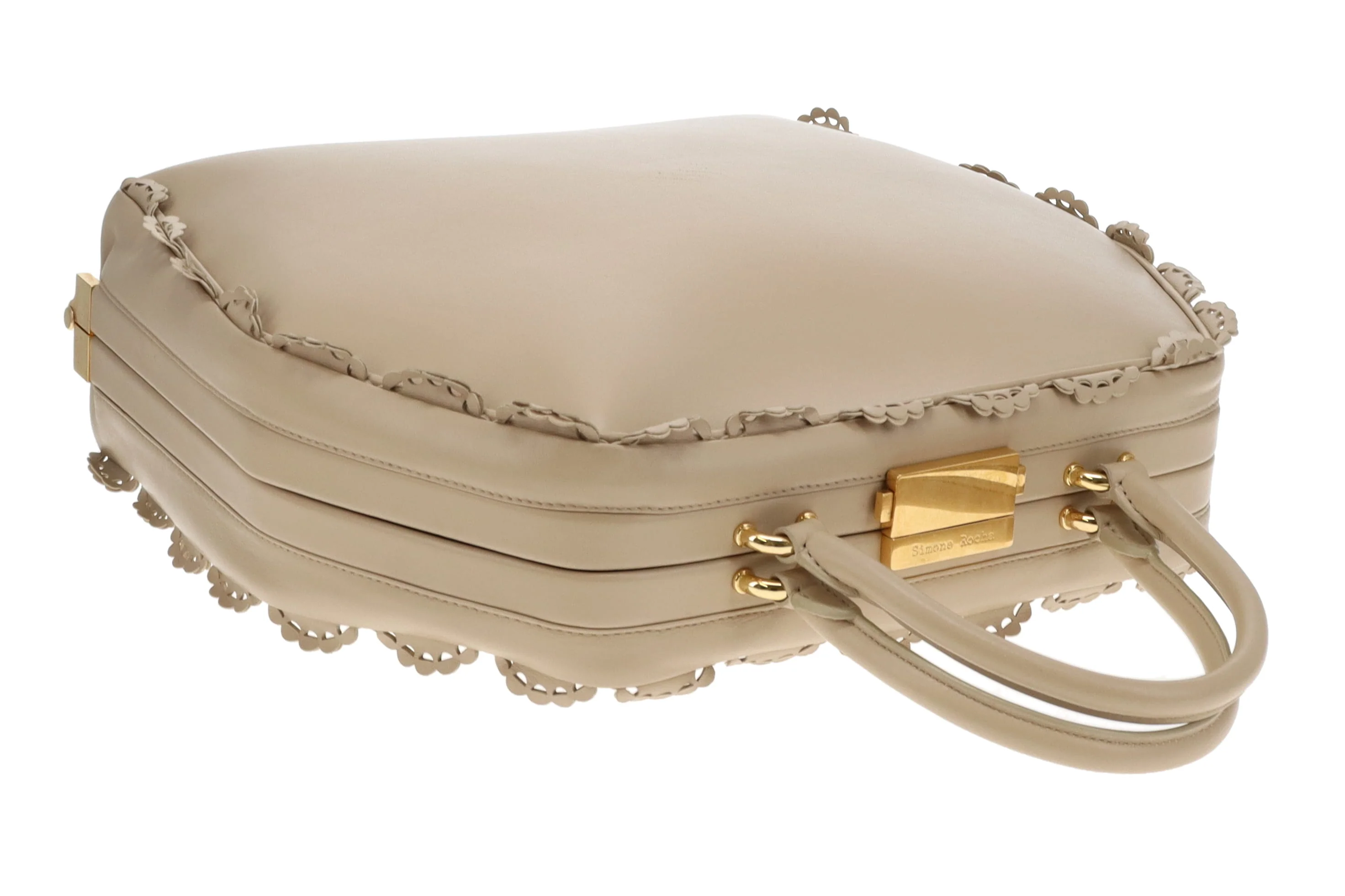 Simone Rocha Scallop Trim Frame Tote Nude - Image 10