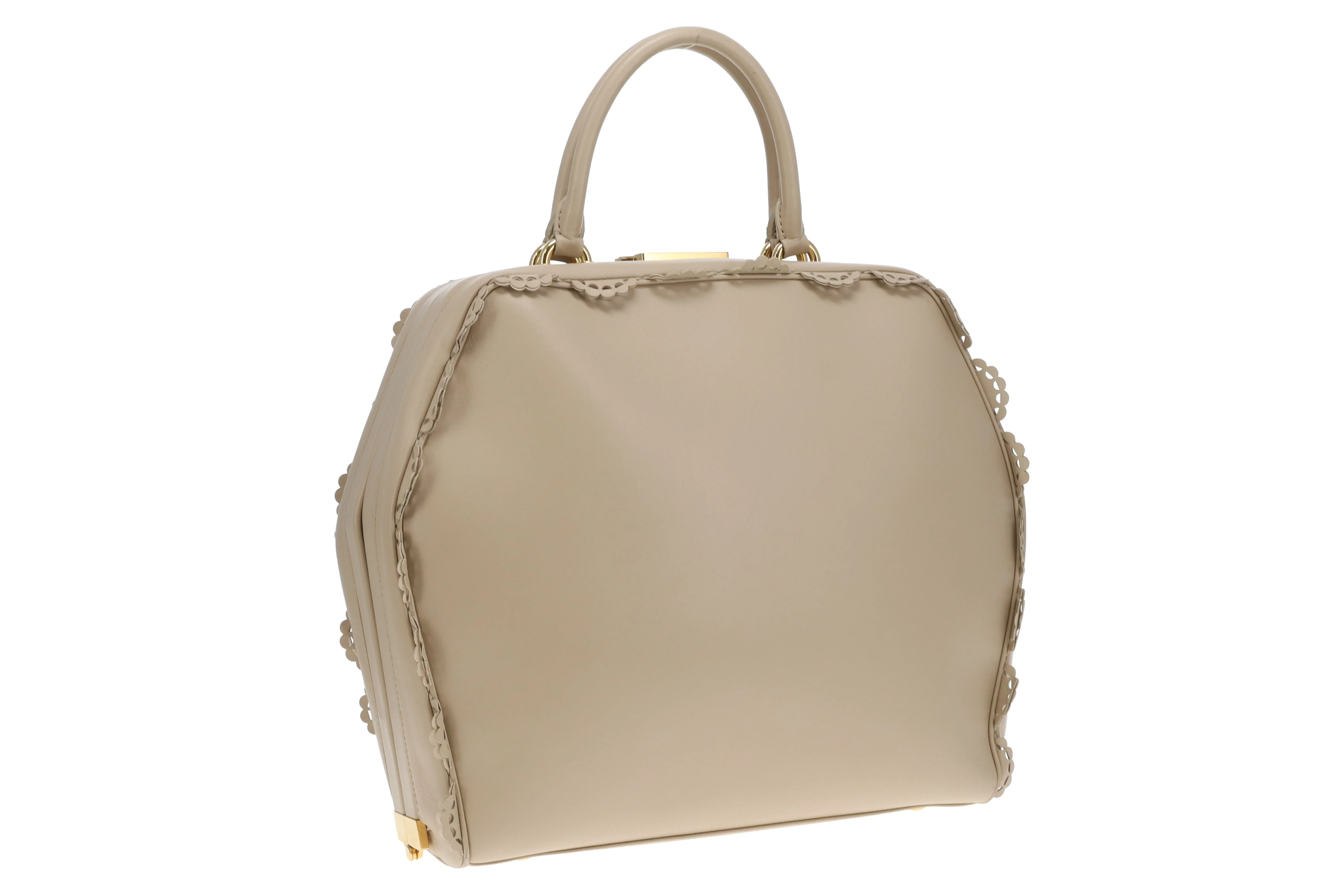 Simone Rocha Scallop Trim Frame Tote Nude - Image 5