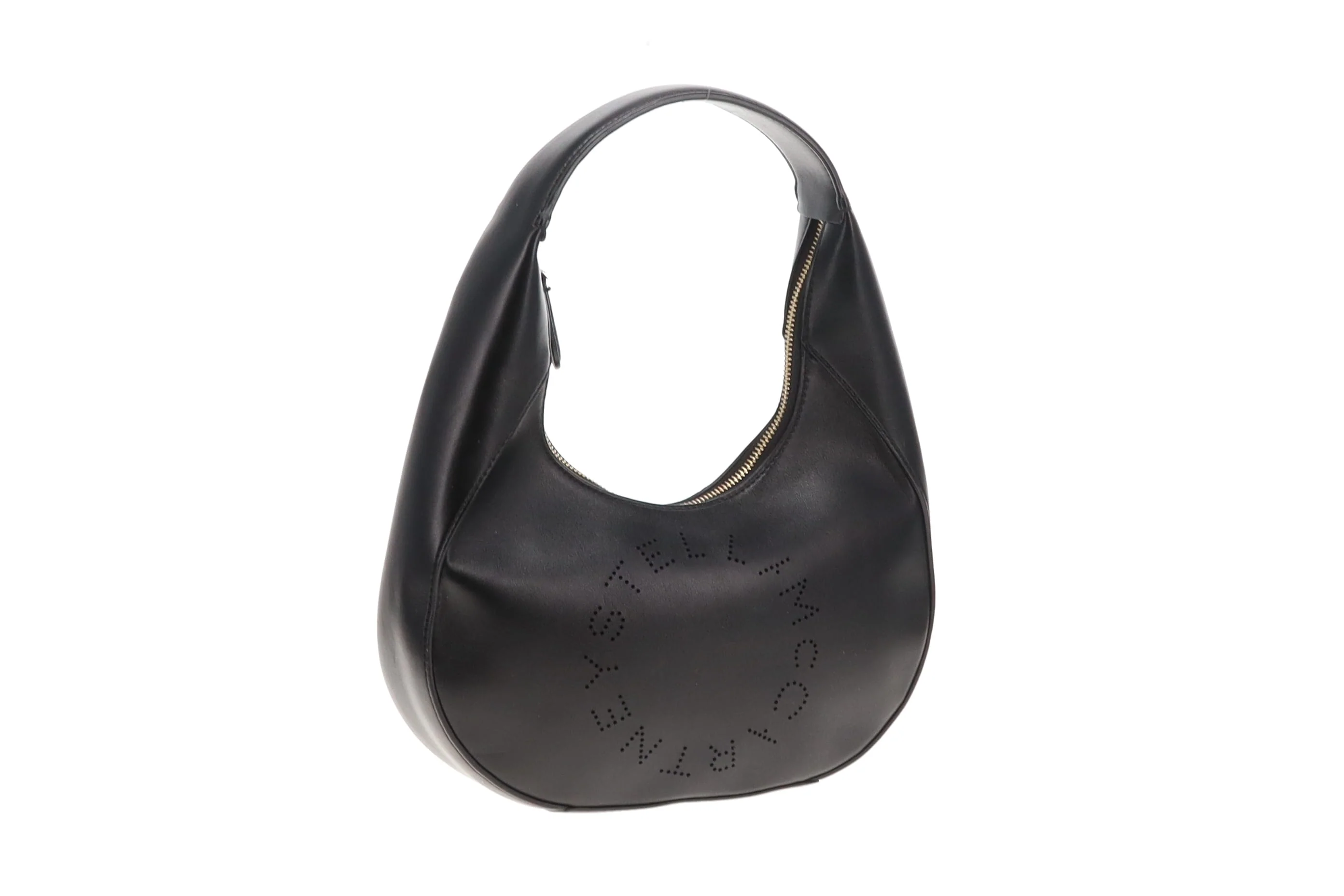 Stella McCartney Black Faux Leather Logo Hobo Shoulder bag - Image 3