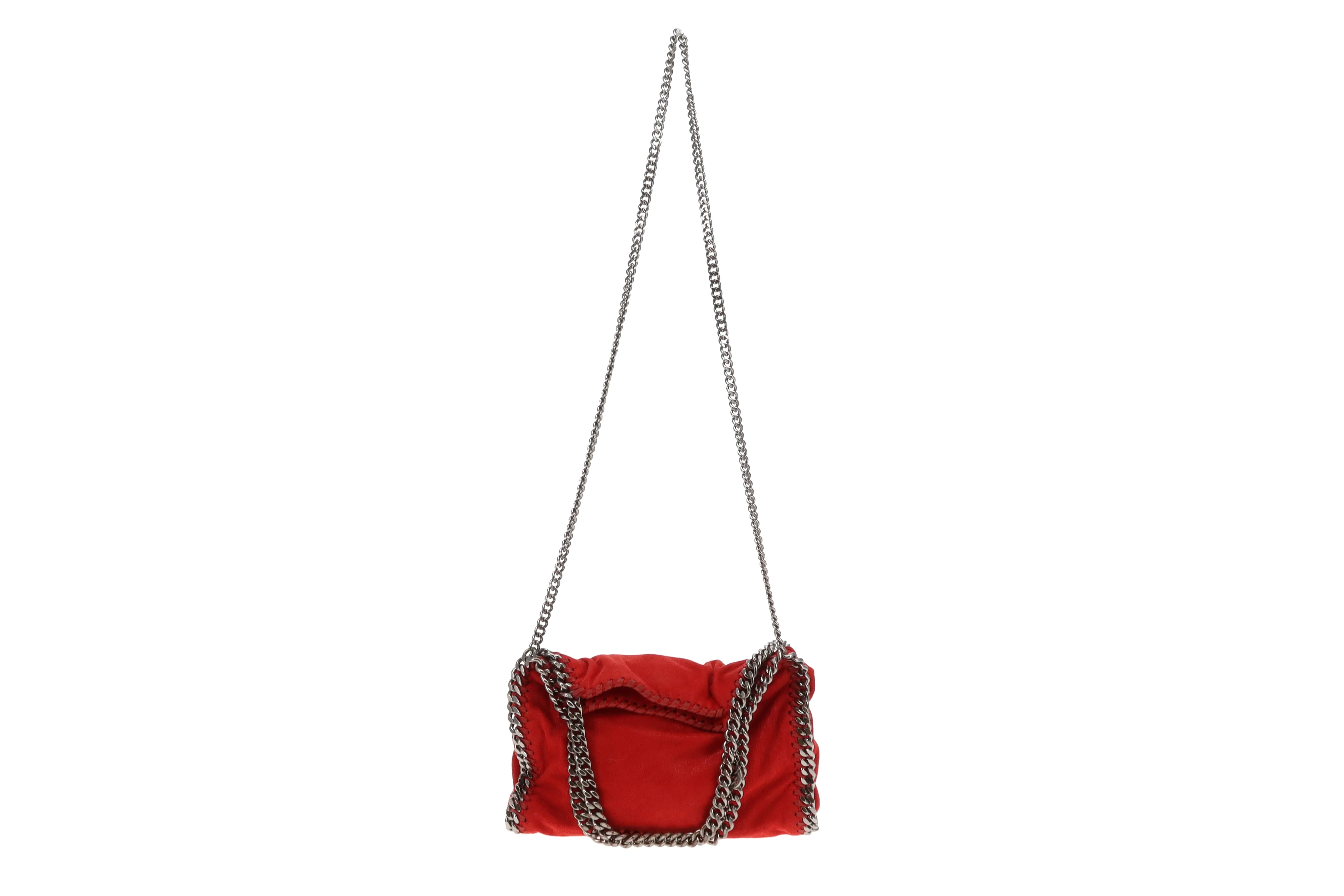 Stella McCartney Falabella Fold Over Mini Red Shaggy Deer - Image 3