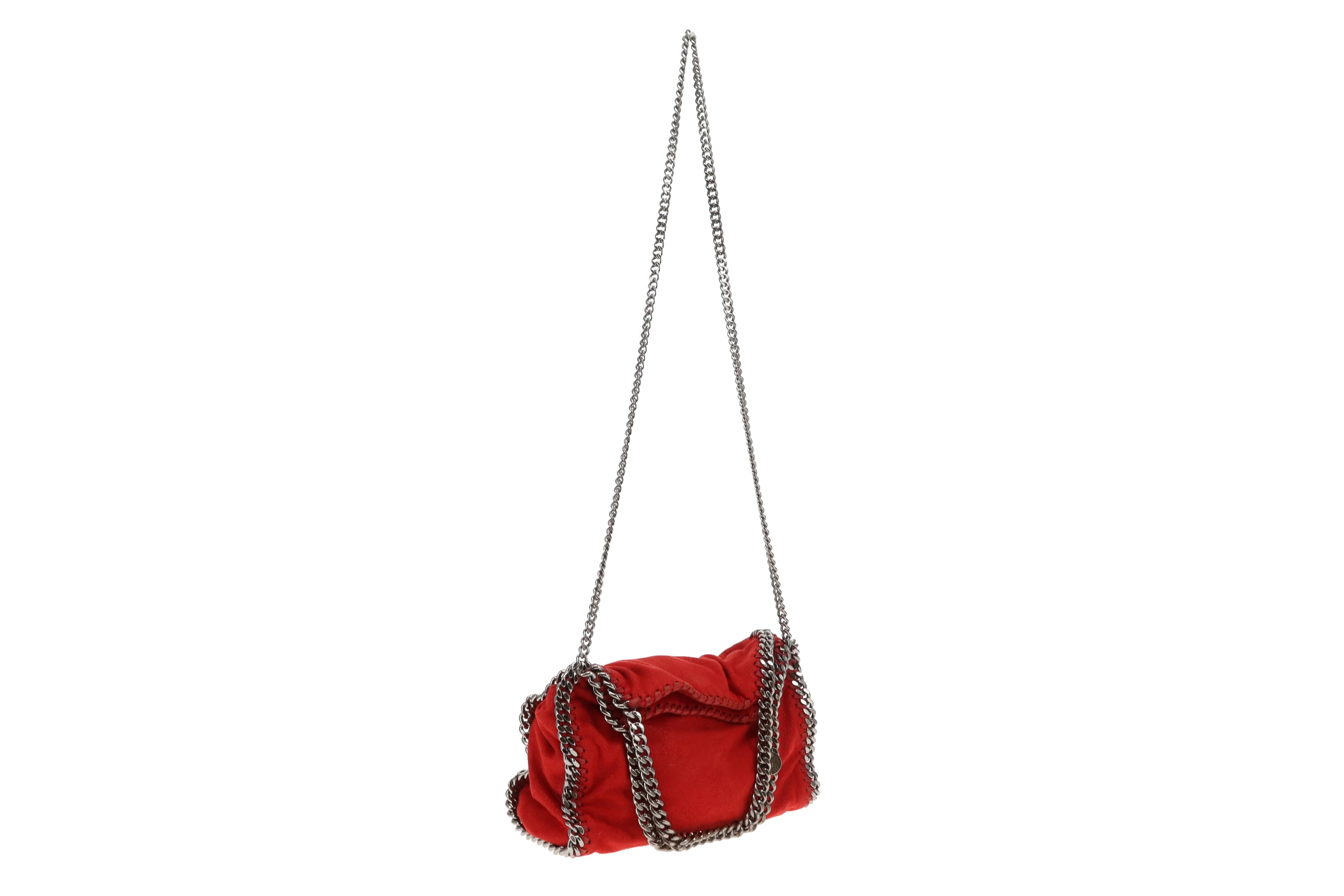 Stella McCartney Falabella Fold Over Mini Red Shaggy Deer - Image 5