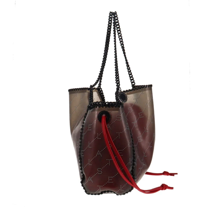 Stella McCartney Falabella Vinyl Tote With Red Drawstring Interior - Image 4
