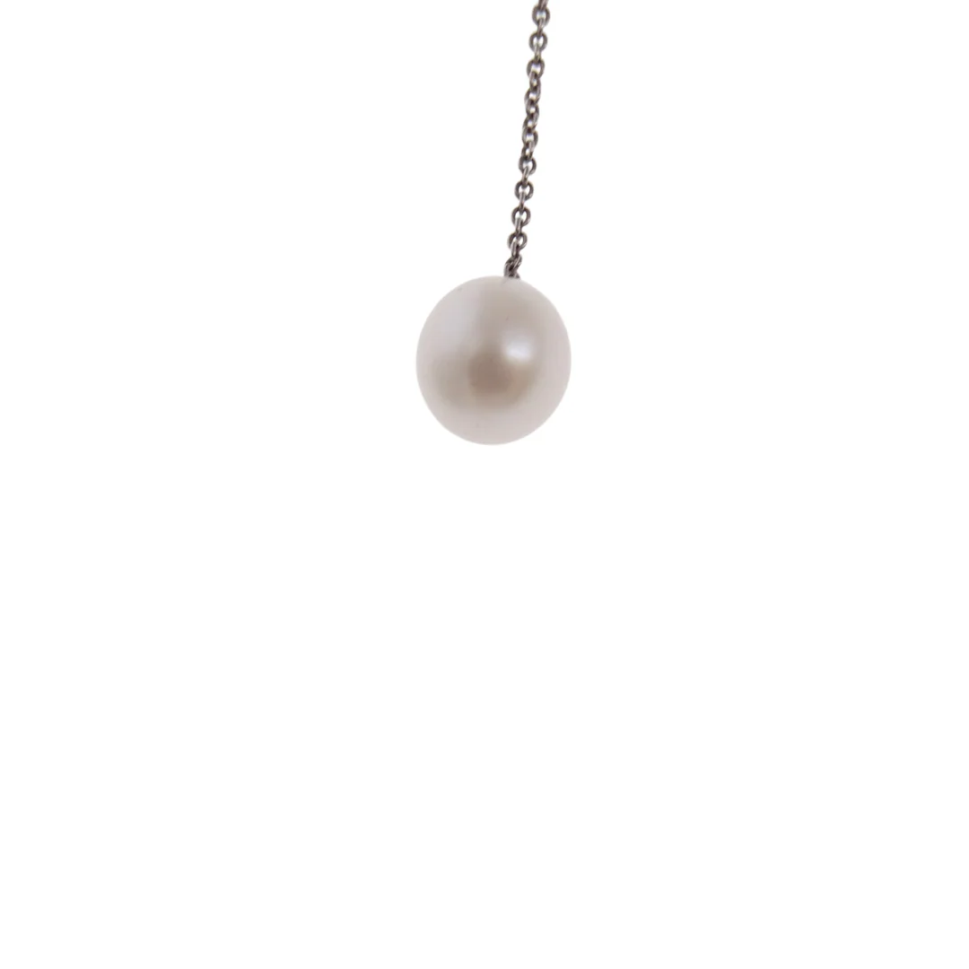 Tiffany & Co Elsa Peretti Sterling Silver Pearls By The Yard Drop Earrings - Image 4