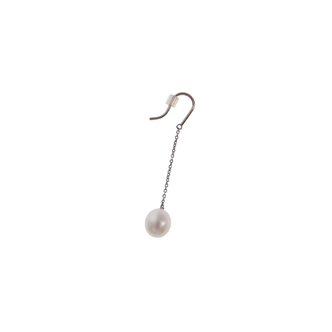 Tiffany & Co Elsa Peretti Sterling Silver Pearls By The Yard Drop Earrings - Image 5