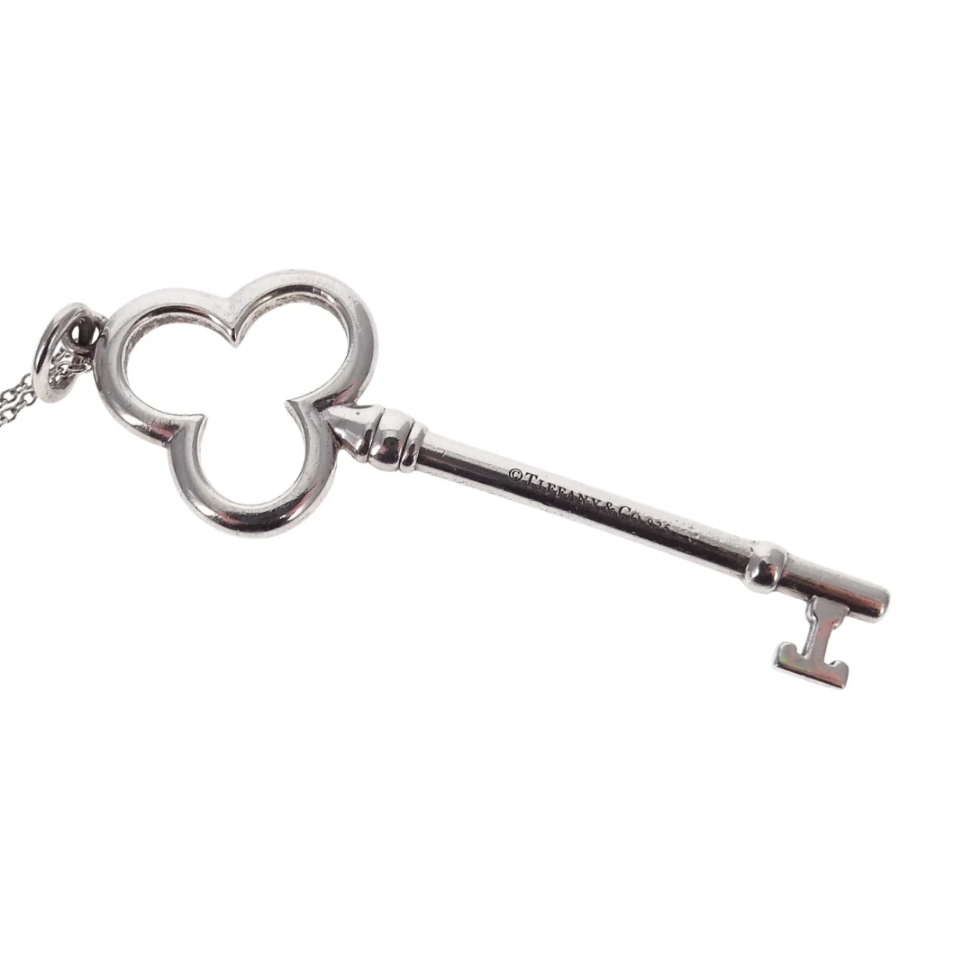 Tiffany & Co Large Key Pendant On Chain Sterling Silver 925 - Image 4
